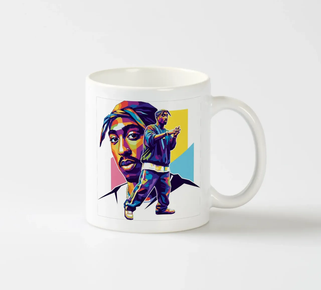 Tugas Shakur hip-hop tazza in ceramica da Hantamrata