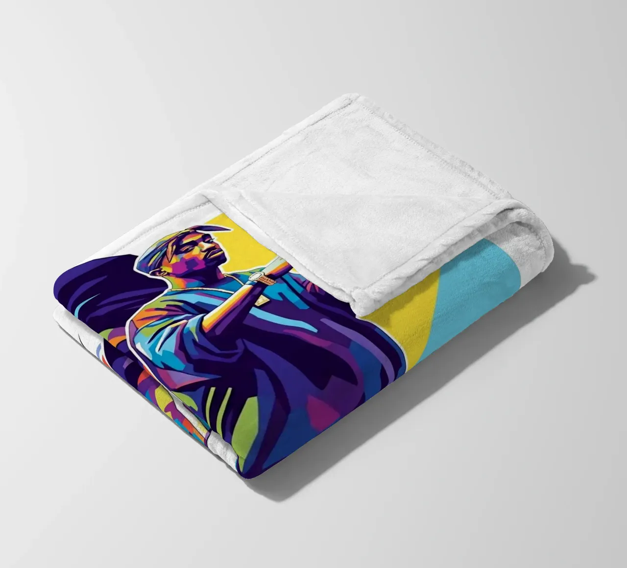 Tugas Shakur hip-hop coperta in pile da Hantamrata