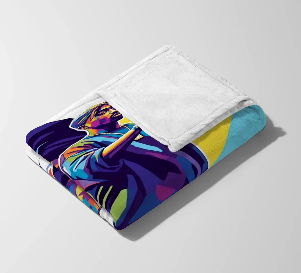 Tugas Shakur hip-hop coperta in pile da Hantamrata