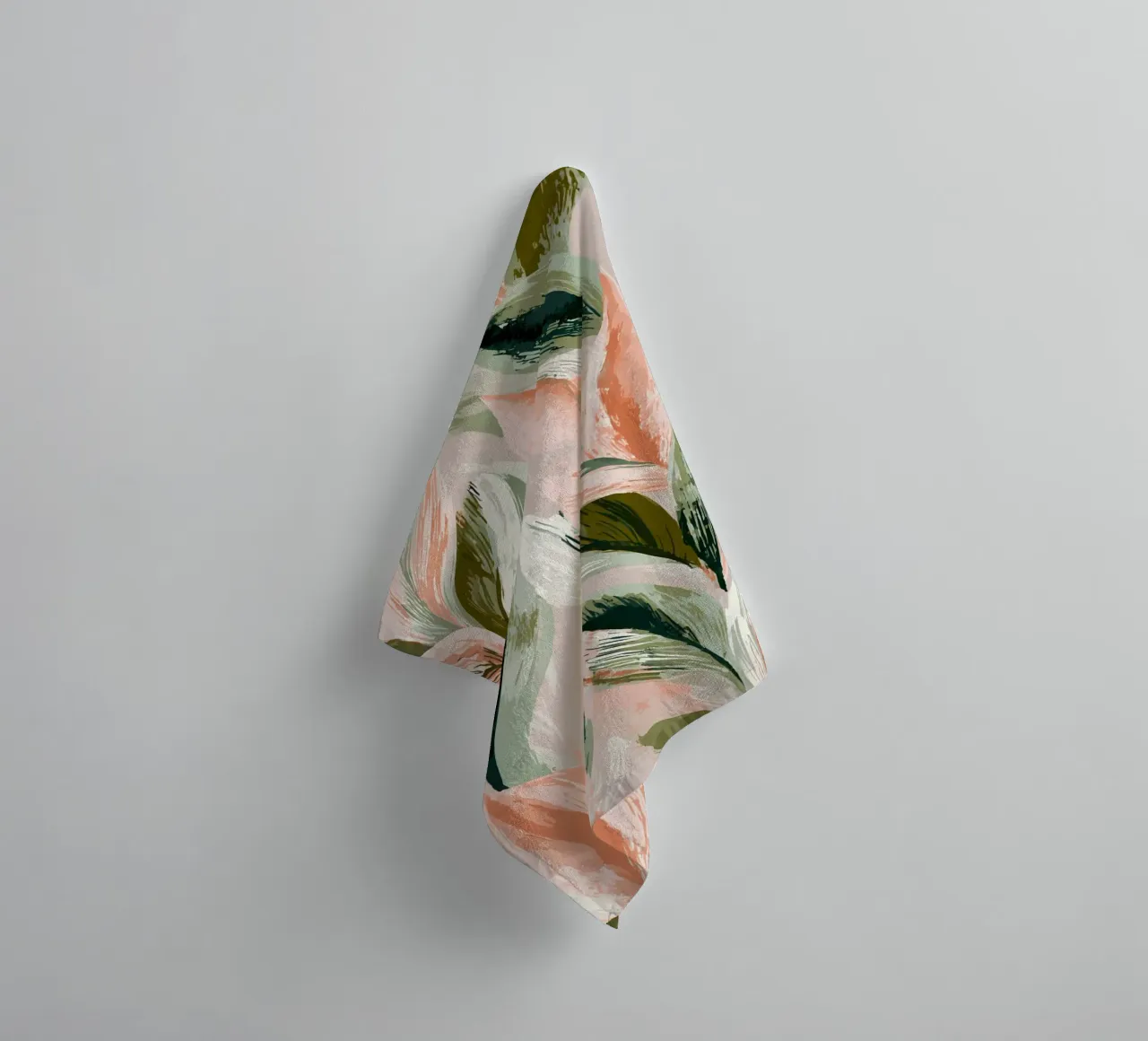 Pastel Leaves towel by Sunflower Soul Studio