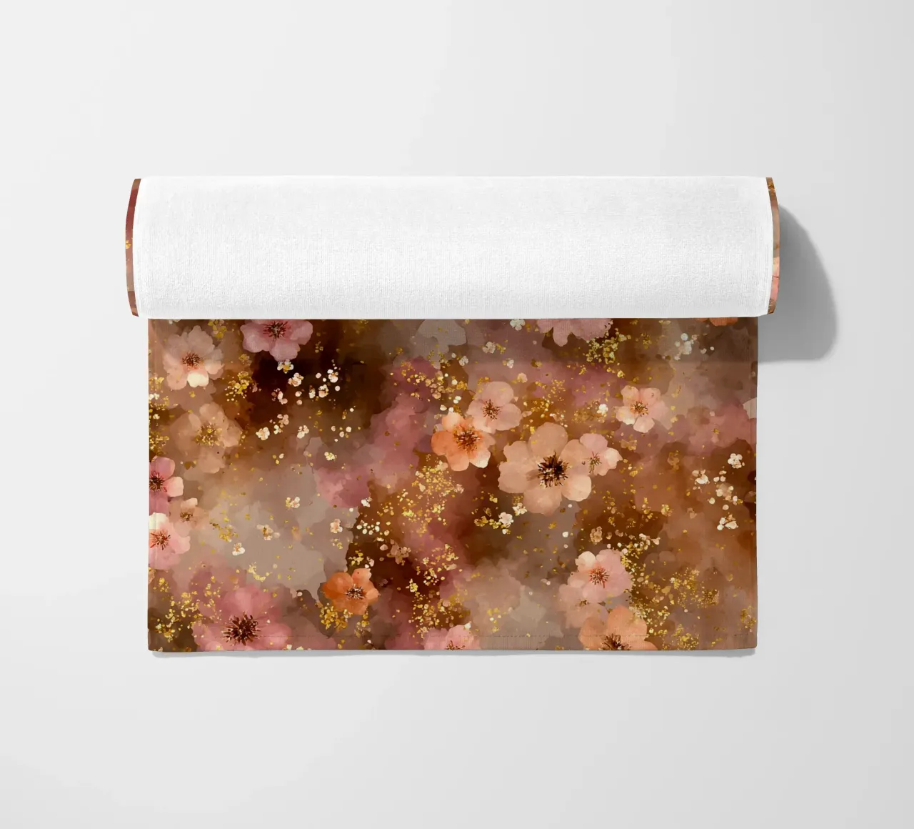 Inky Flowers beach towel by Sunflower Soul Studio