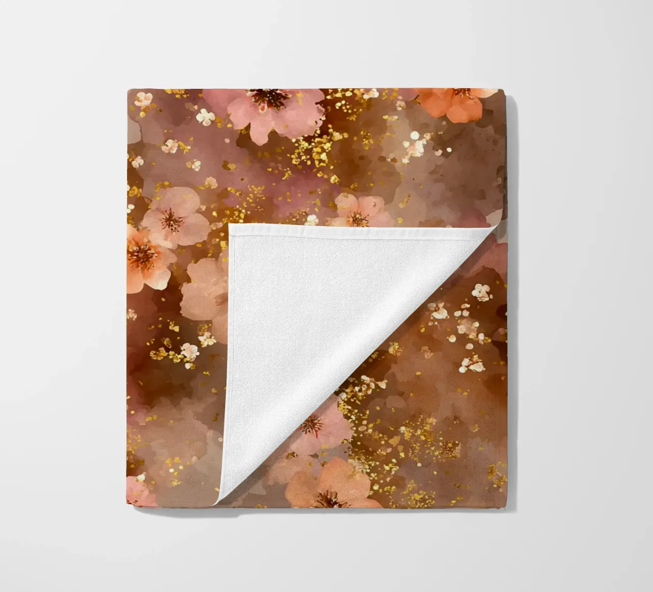 Inky Flowers beach towel by Sunflower Soul Studio