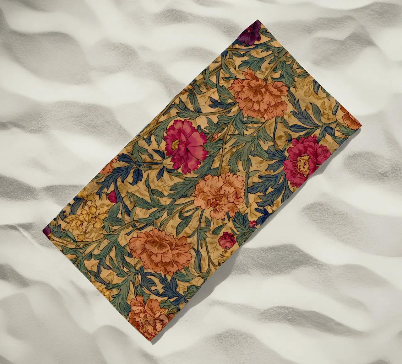 Vintage Flowers beach towel by Sunflower Soul Studio