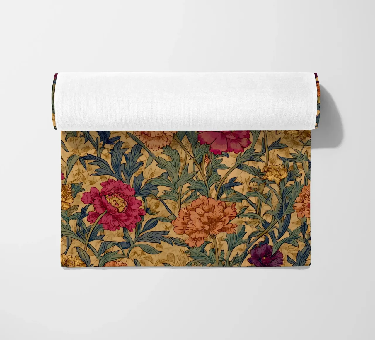 Vintage Flowers beach towel by Sunflower Soul Studio