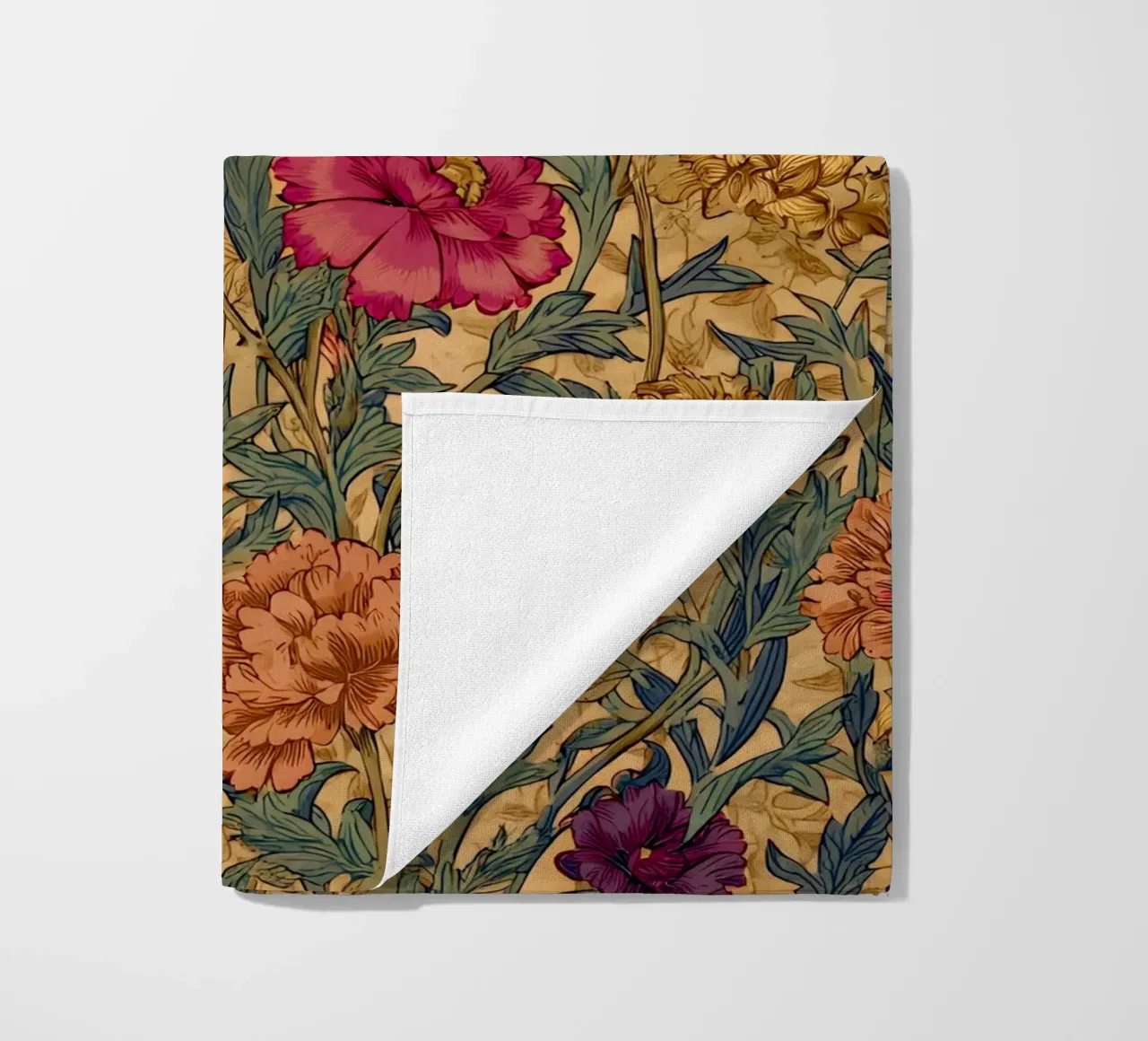 Vintage Flowers beach towel by Sunflower Soul Studio