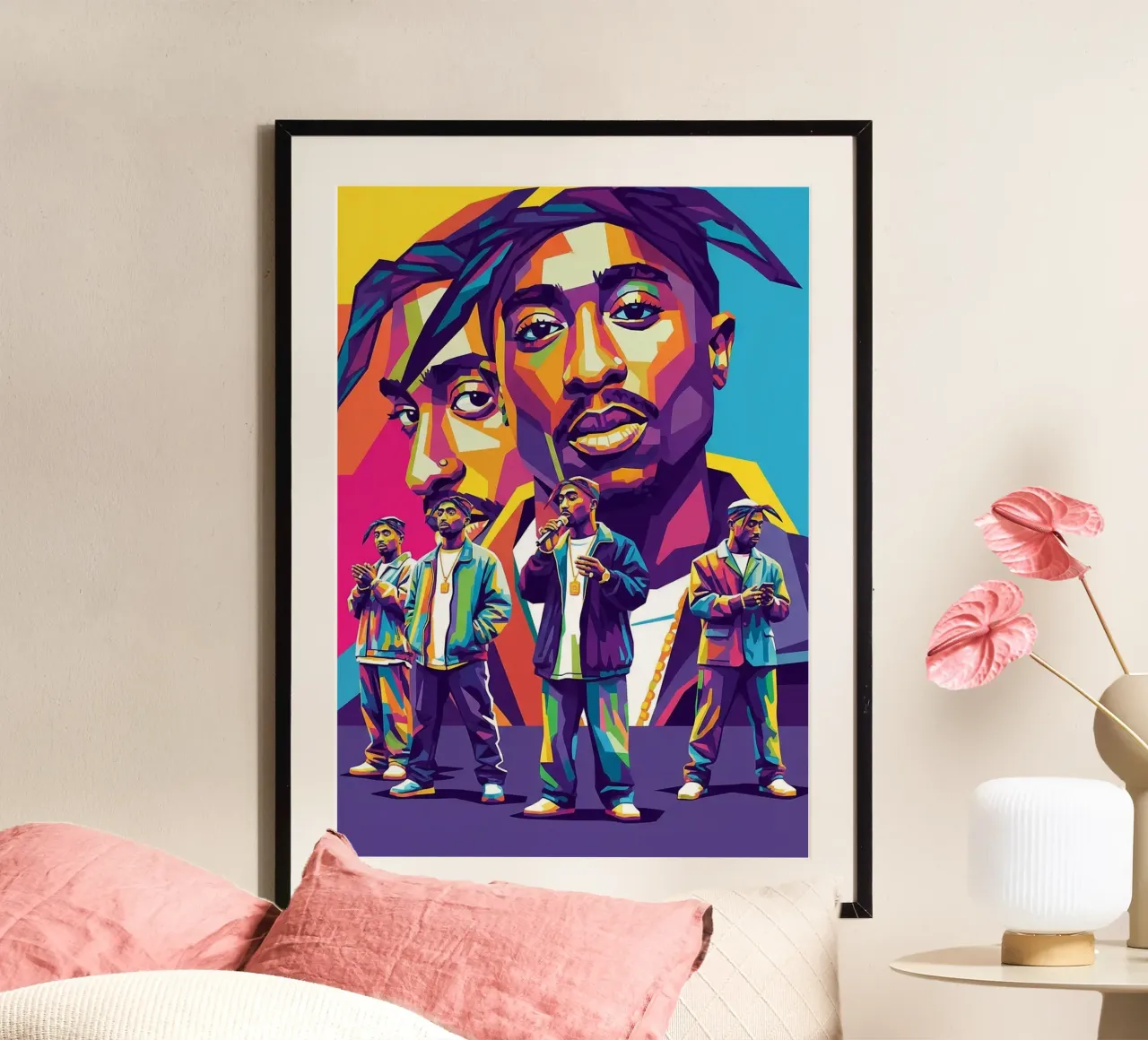 Tupac Shakur - das Leben eines Gangsters Poster von Hantamrata