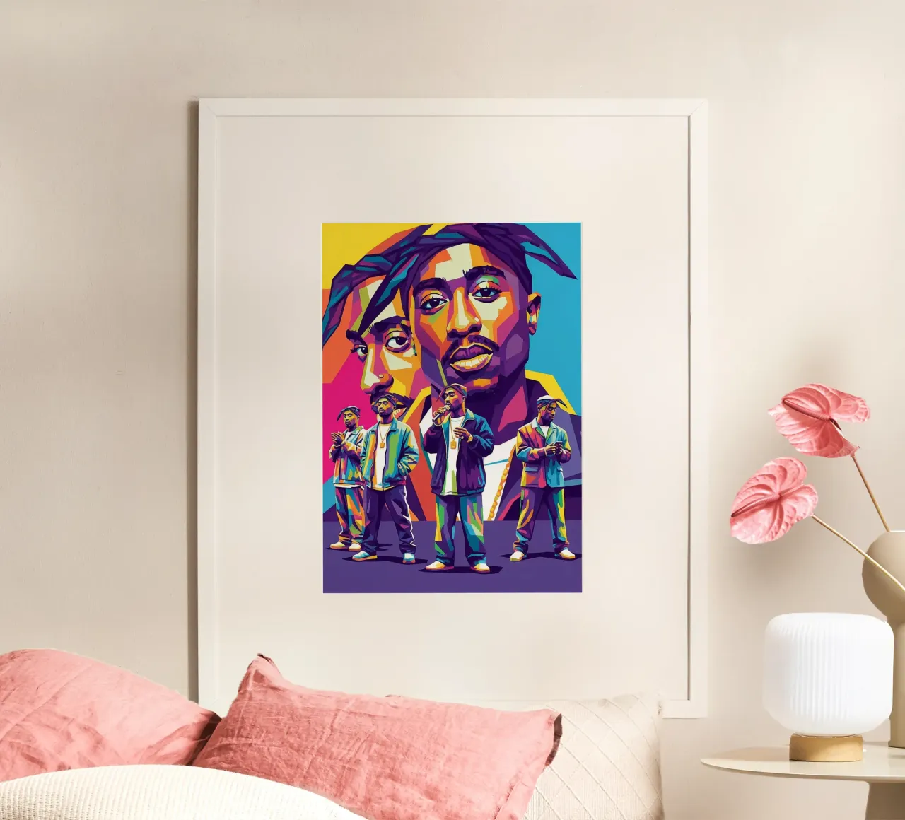 Tupac Shakur - das Leben eines Gangsters Poster von Hantamrata