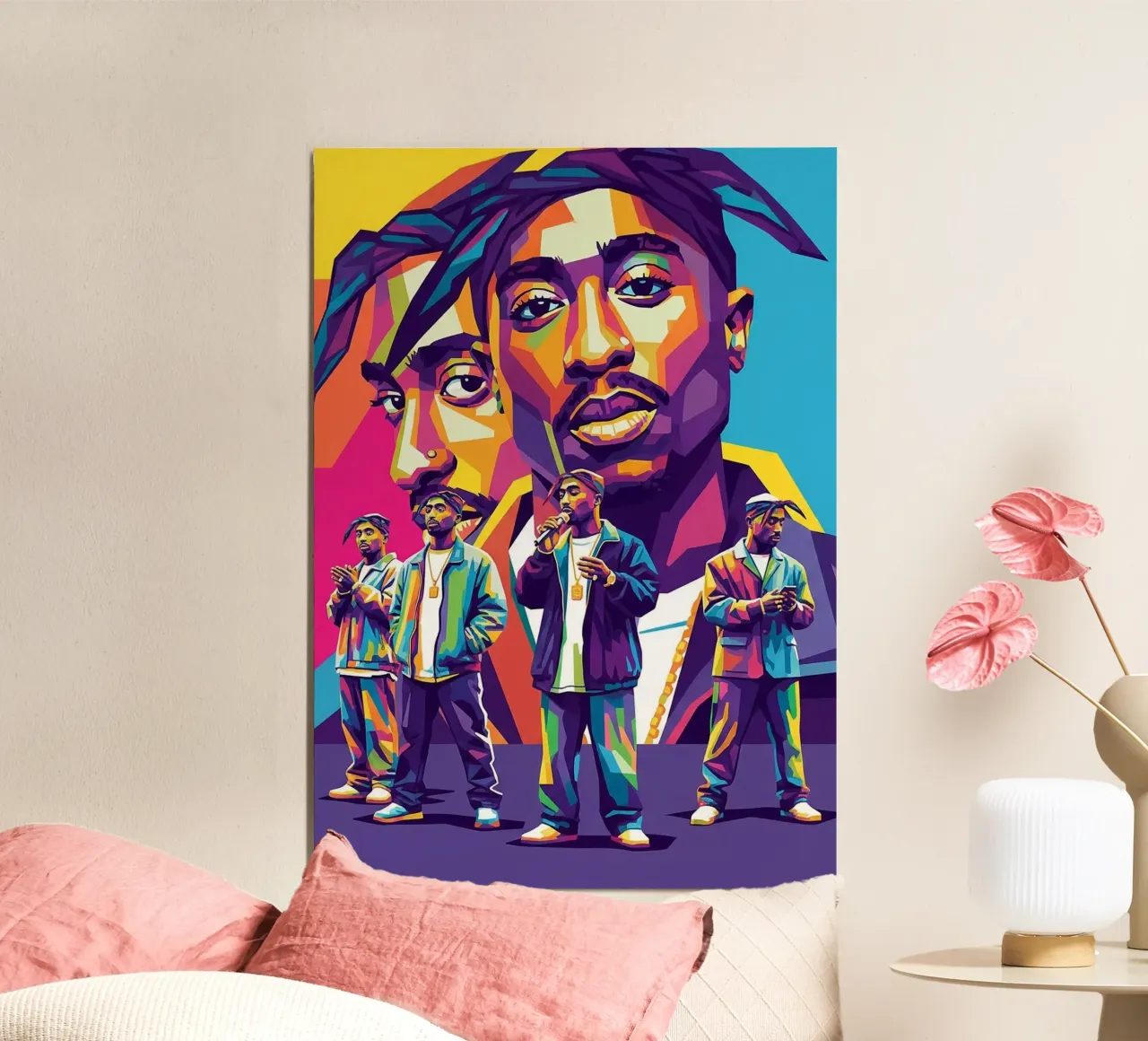 Tupac Shakur - das Leben eines Gangsters Poster von Hantamrata