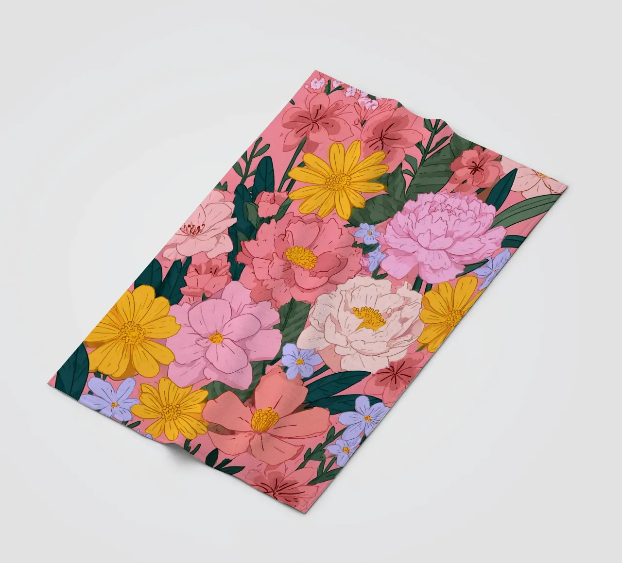 Summer Flowers fleece blanket by Sunflower Soul Studio