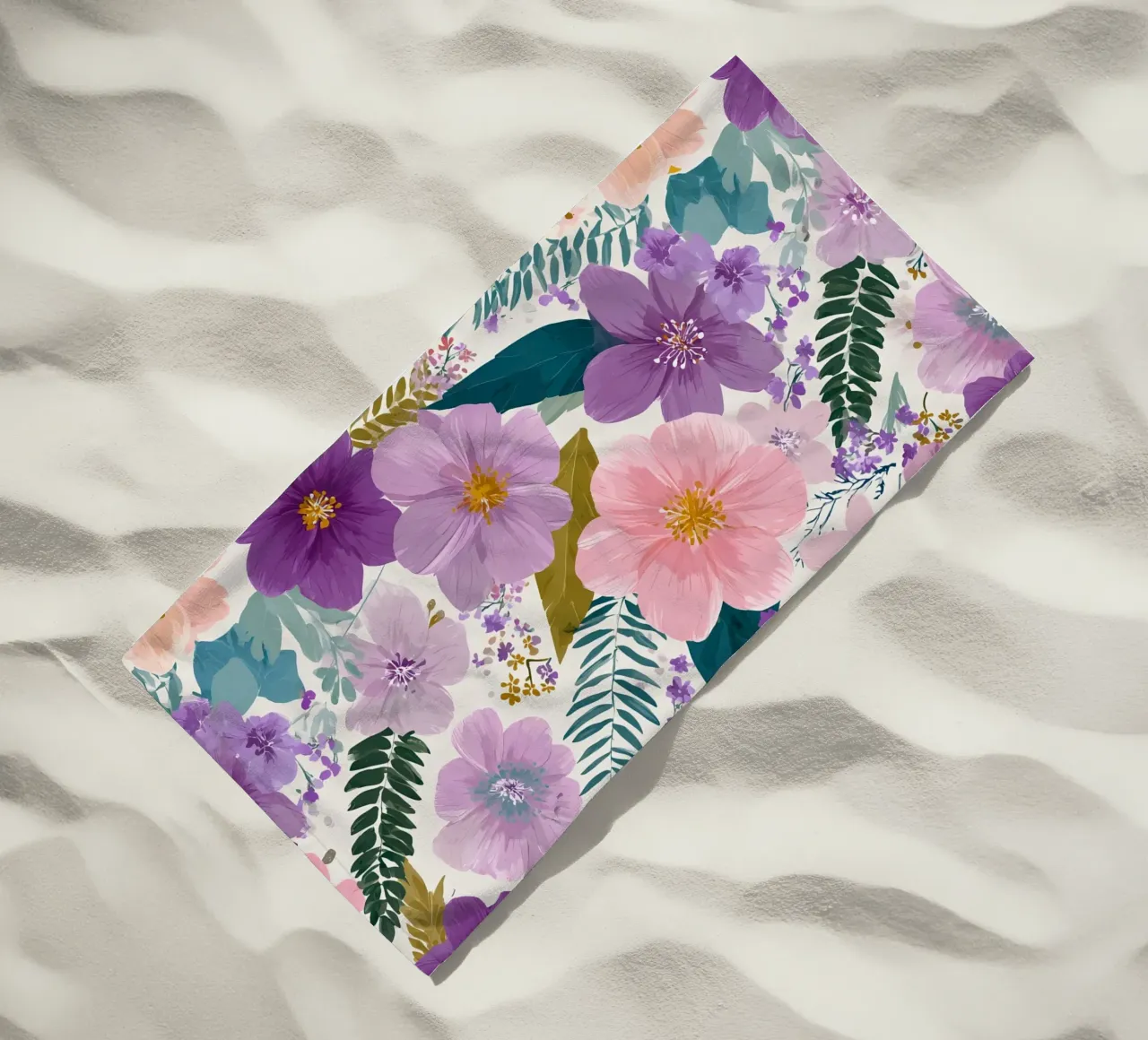 Summer Flowers beach towel by Sunflower Soul Studio