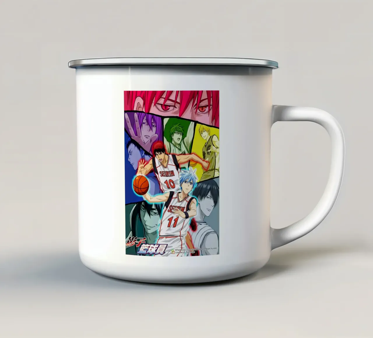 Basket anime enamel mug by withandname