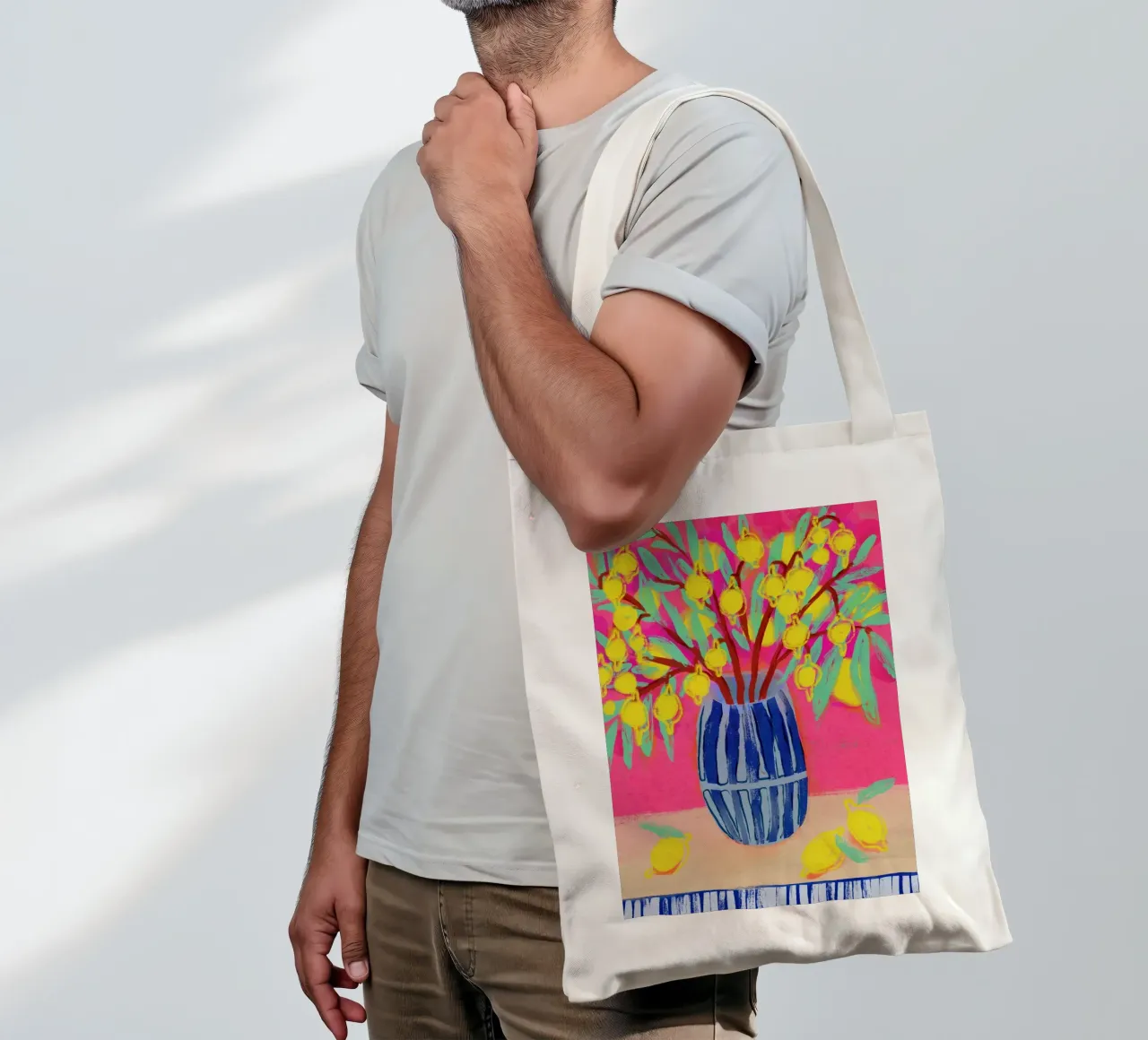 Lemon Bouquet borsa in juta da treechild