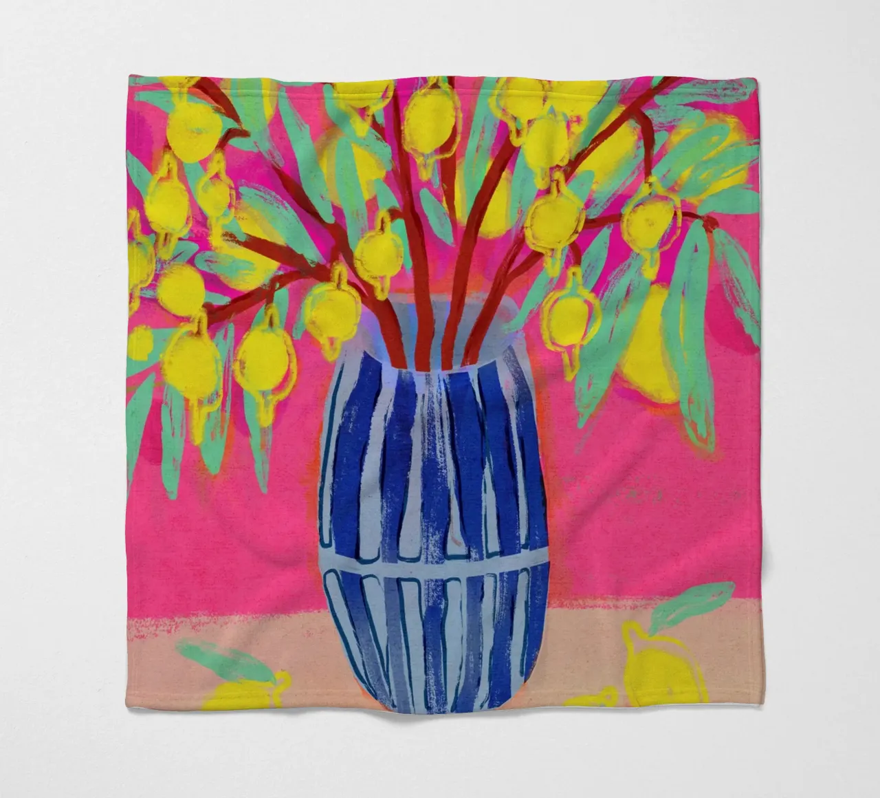 Lemon Bouquet coperta in pile da treechild