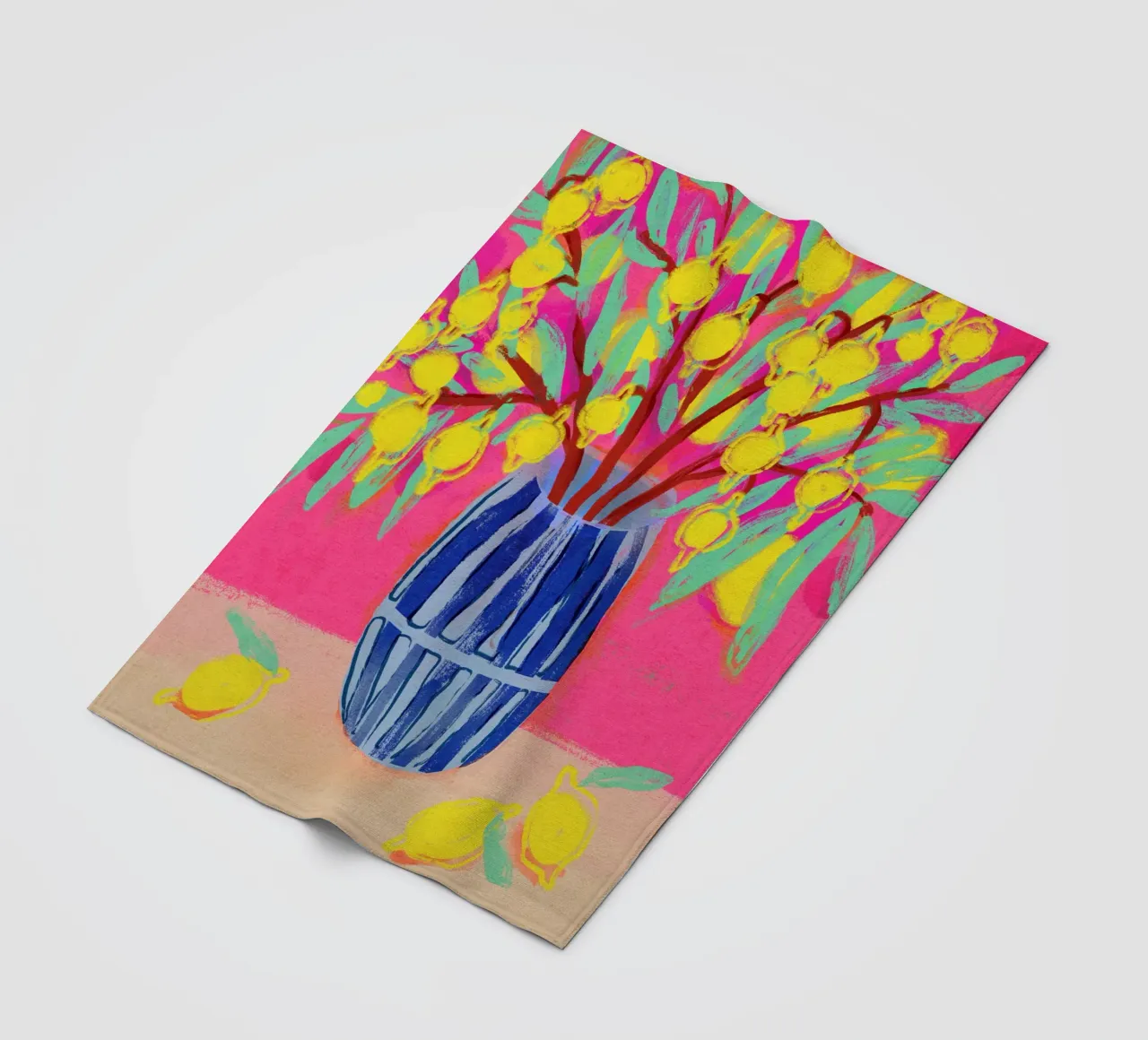 Lemon Bouquet coperta in pile da treechild