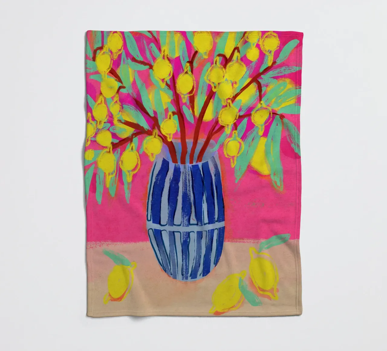 Lemon Bouquet coperta in pile da treechild