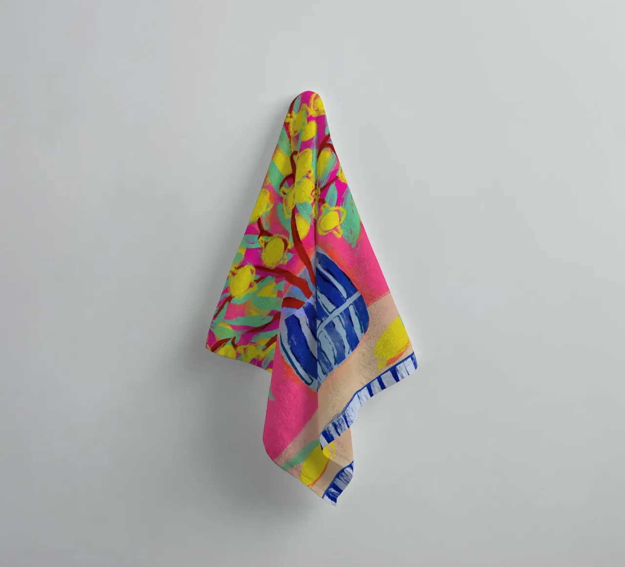 Lemon Bouquet asciugamano da bagno da treechild