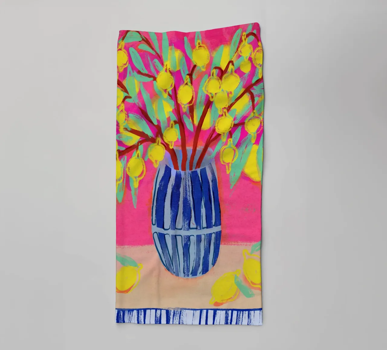 Lemon Bouquet asciugamano da bagno da treechild