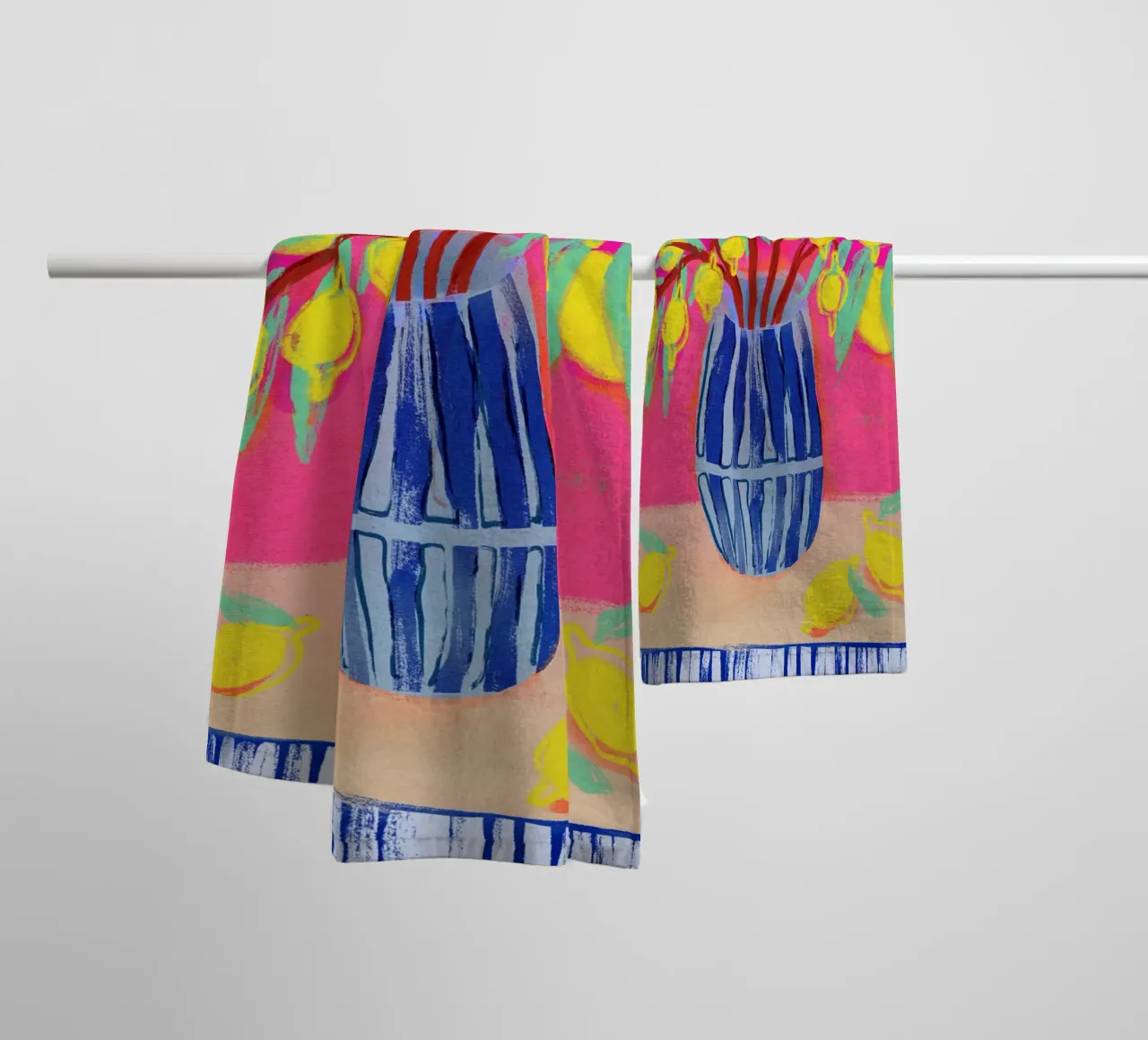 Lemon Bouquet asciugamano da bagno da treechild