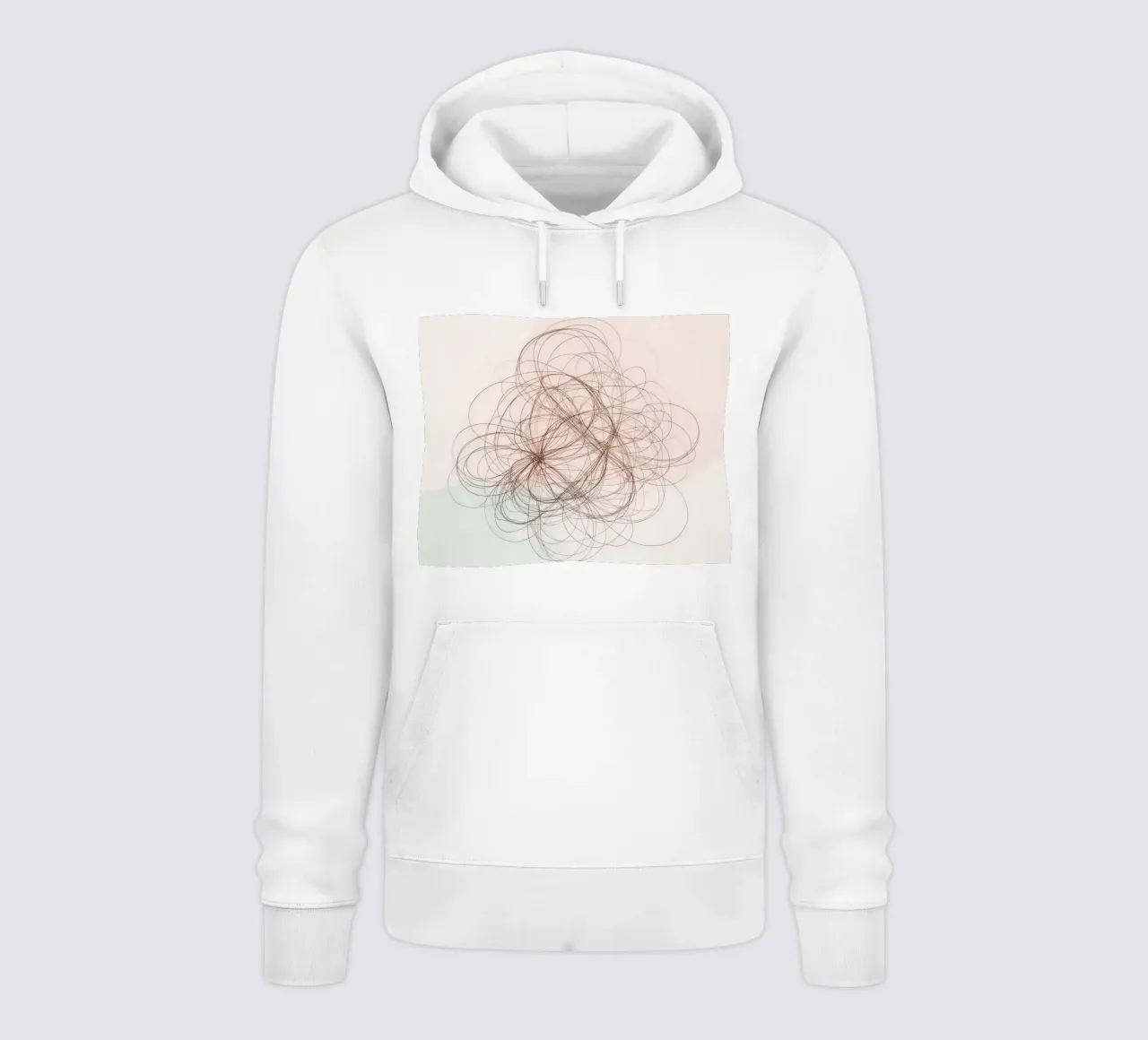 Abstract swirl of lines and curves creating a dynamic art hoodie by DesignDoodle