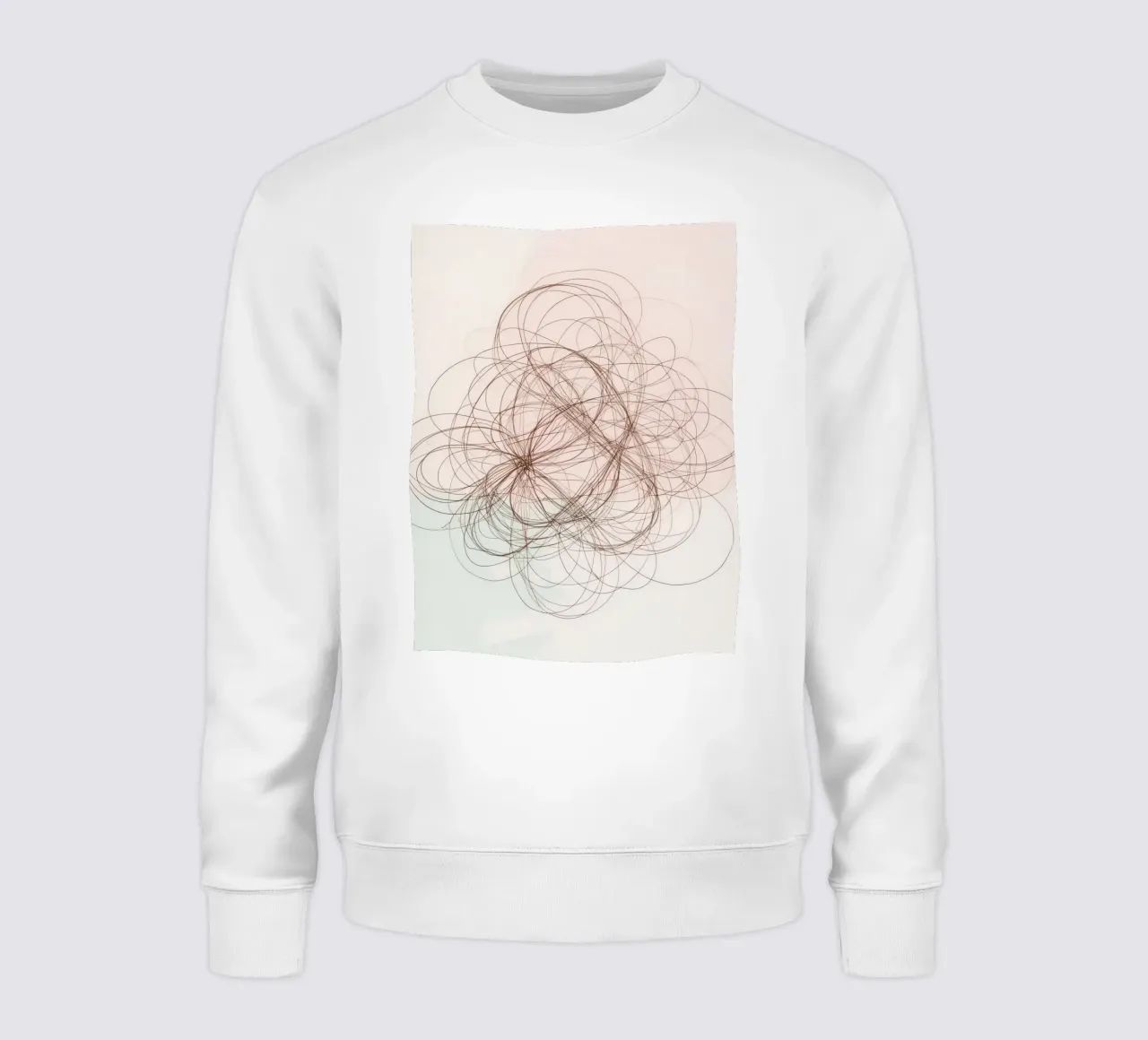 Abstract swirl of lines and curves creating a dynamic art sweatshirt by DesignDoodle