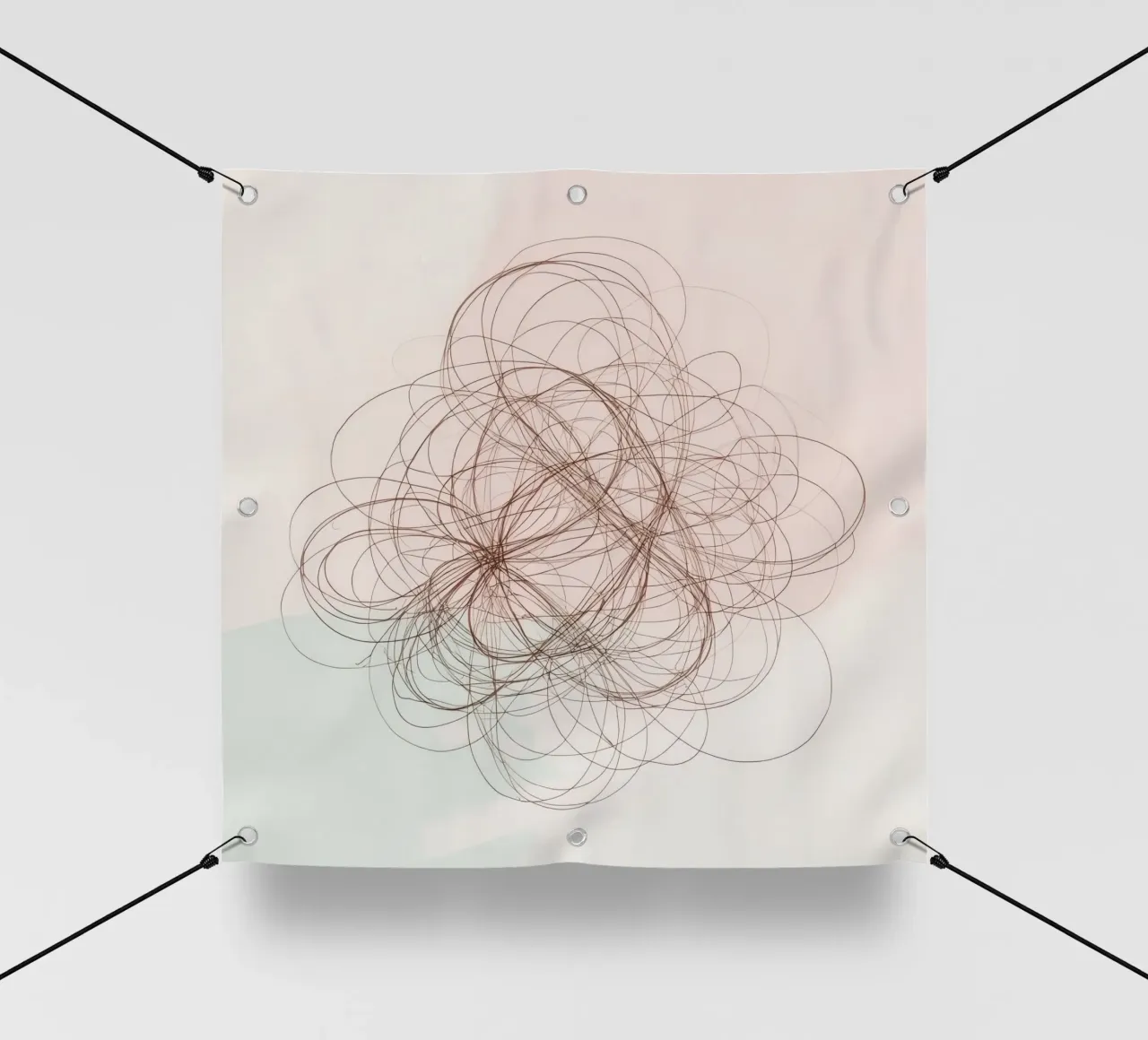 Abstract swirl of lines and curves creating a dynamic art pvc cover by DesignDoodle