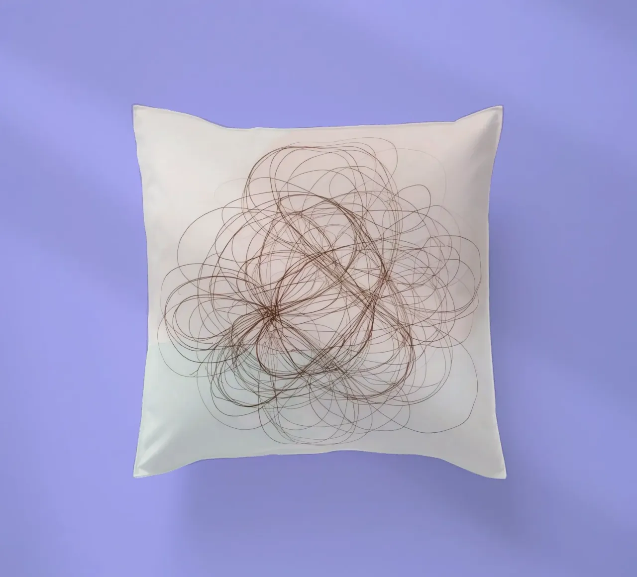 Abstract swirl of lines and curves creating a dynamic art decorative cushion by DesignDoodle