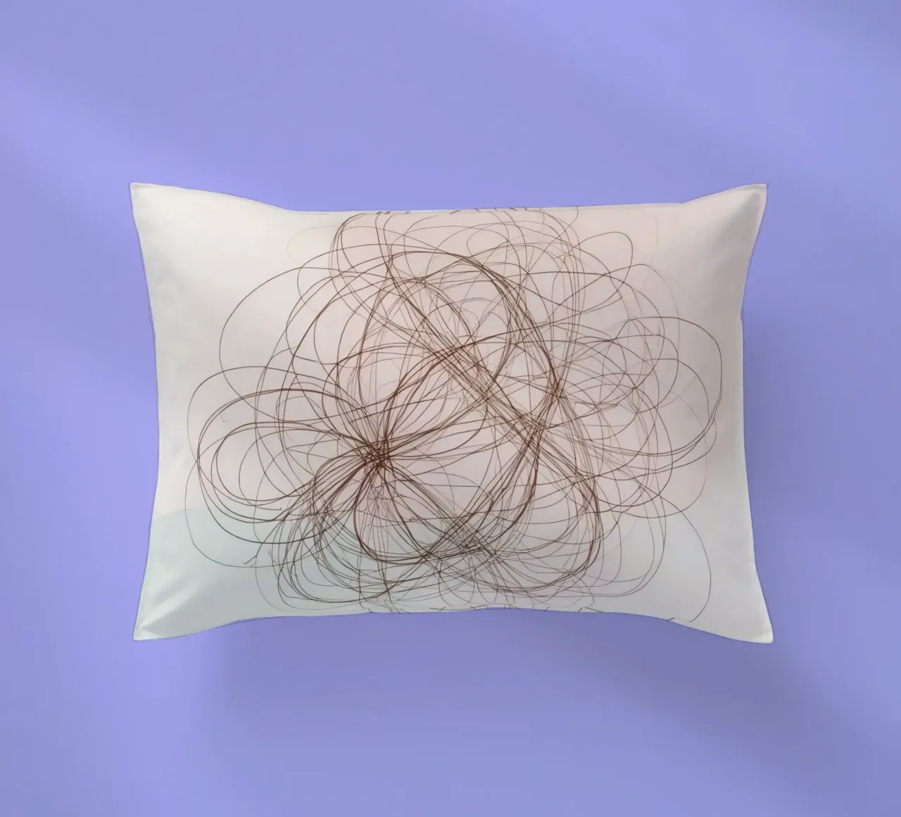 Abstract swirl of lines and curves creating a dynamic art decorative cushion by DesignDoodle