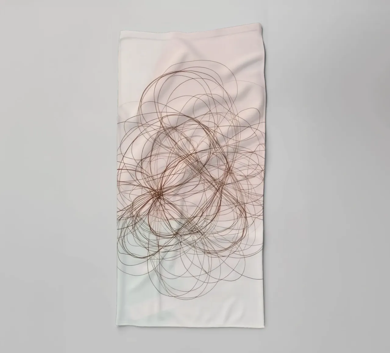 Abstract swirl of lines and curves creating a dynamic art towel by DesignDoodle