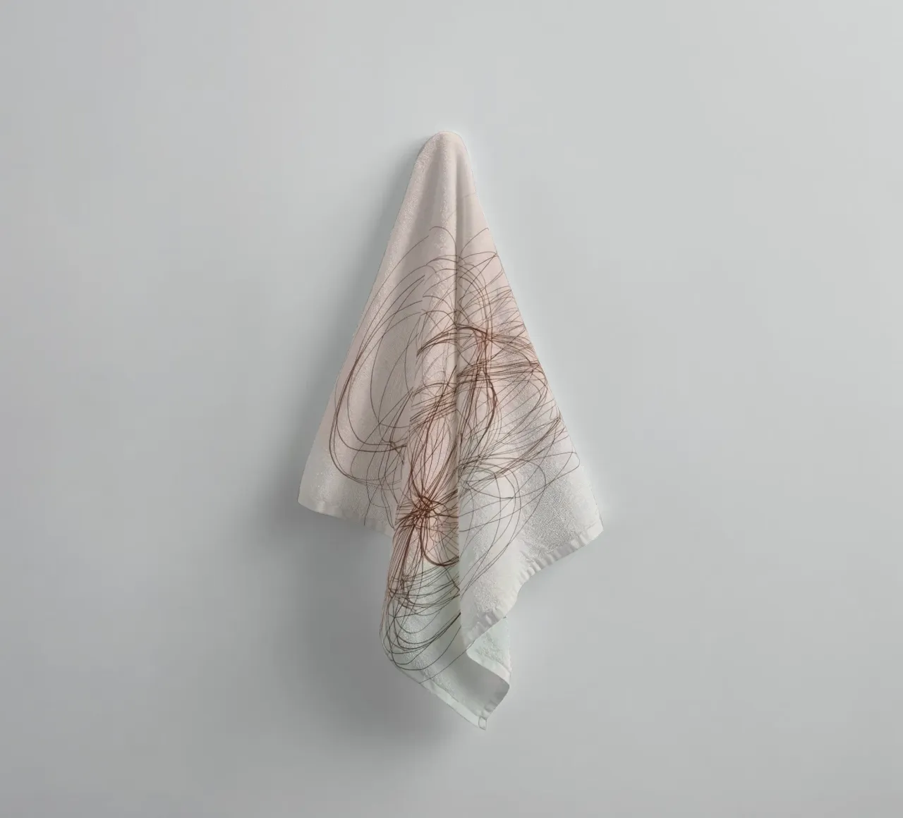 Abstract swirl of lines and curves creating a dynamic art towel by DesignDoodle