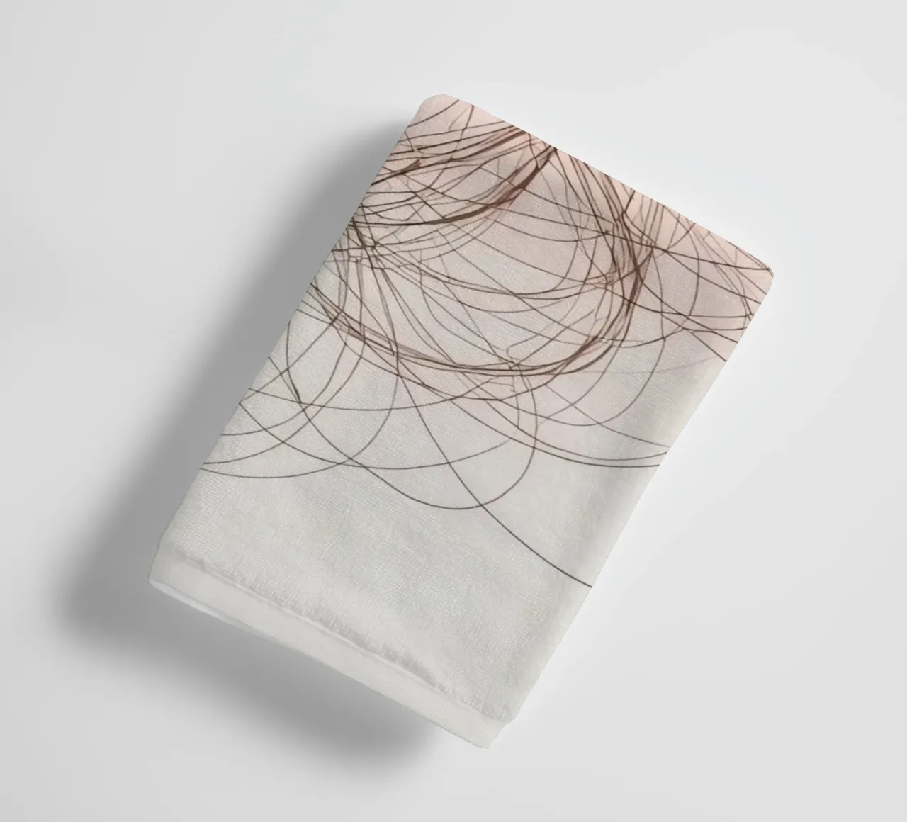 Abstract swirl of lines and curves creating a dynamic art towel by DesignDoodle