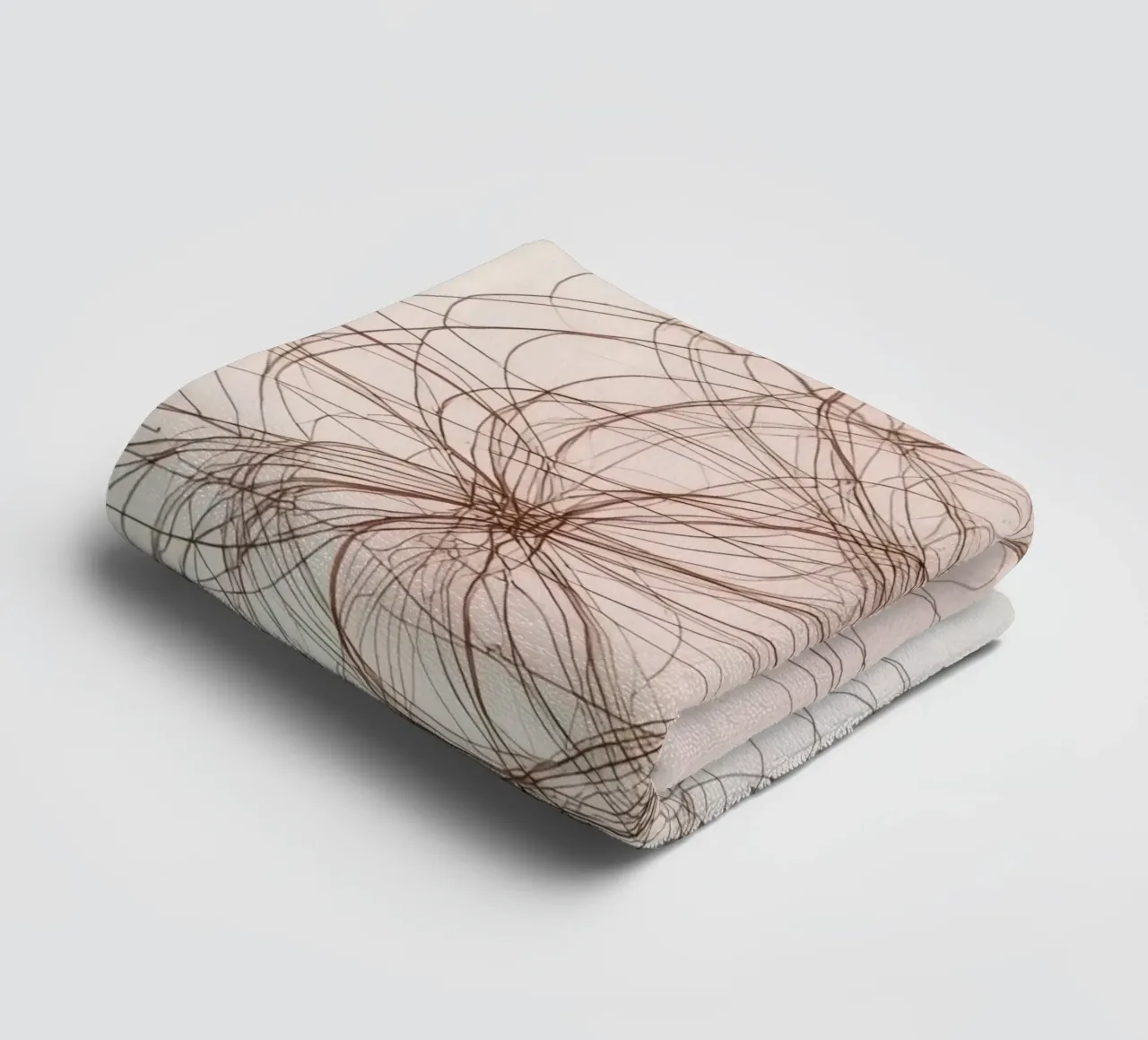 Abstract swirl of lines and curves creating a dynamic art towel by DesignDoodle