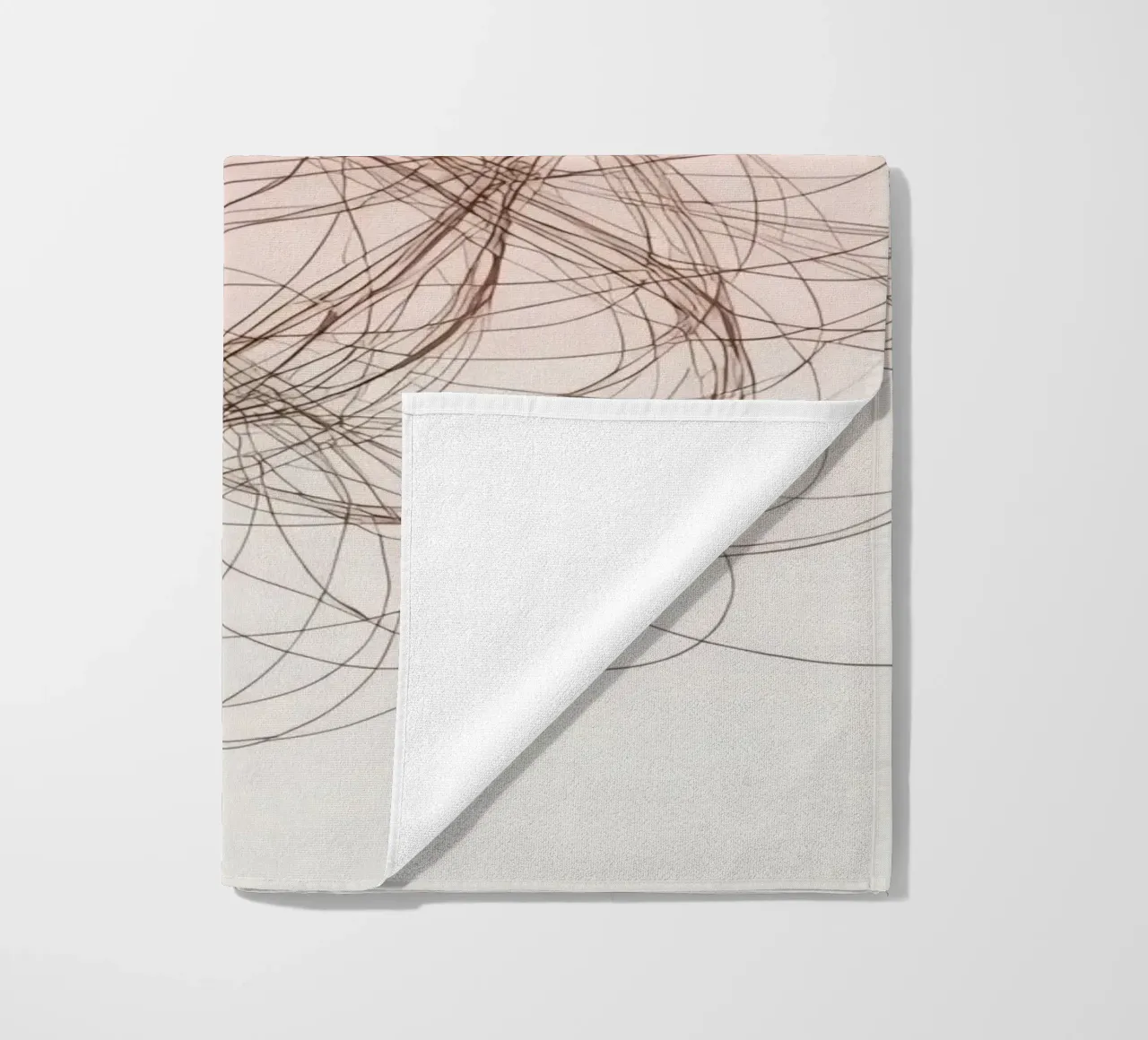 Abstract swirl of lines and curves creating a dynamic art beach towel by DesignDoodle