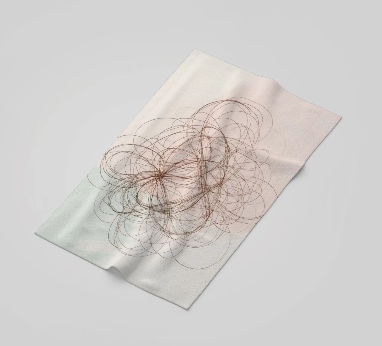 Abstract swirl of lines and curves creating a dynamic art beach towel by DesignDoodle