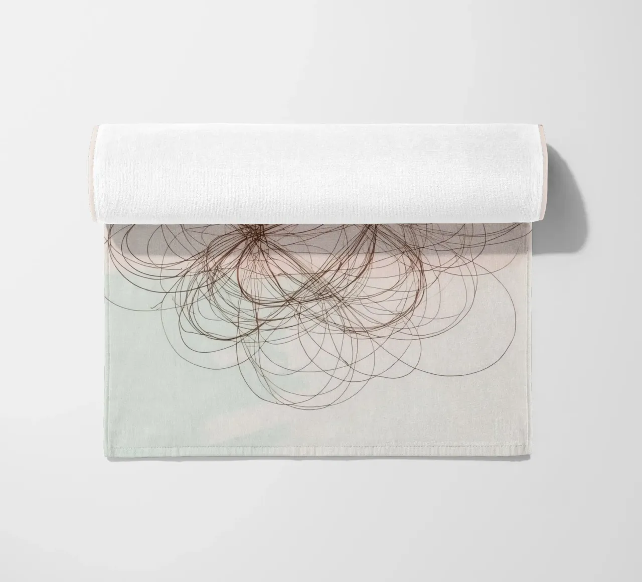 Abstract swirl of lines and curves creating a dynamic art beach towel by DesignDoodle