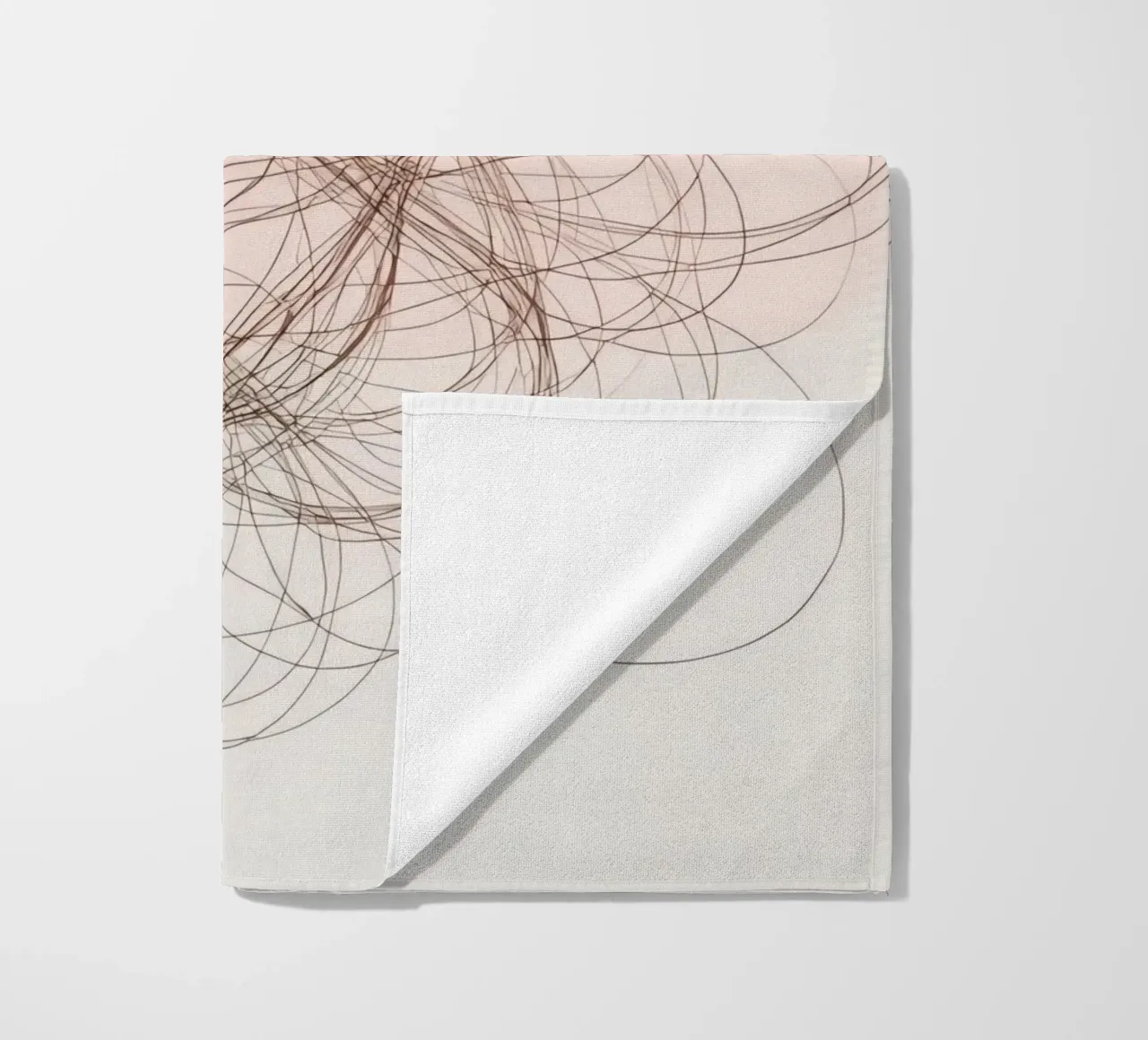 Abstract swirl of lines and curves creating a dynamic art beach towel by DesignDoodle