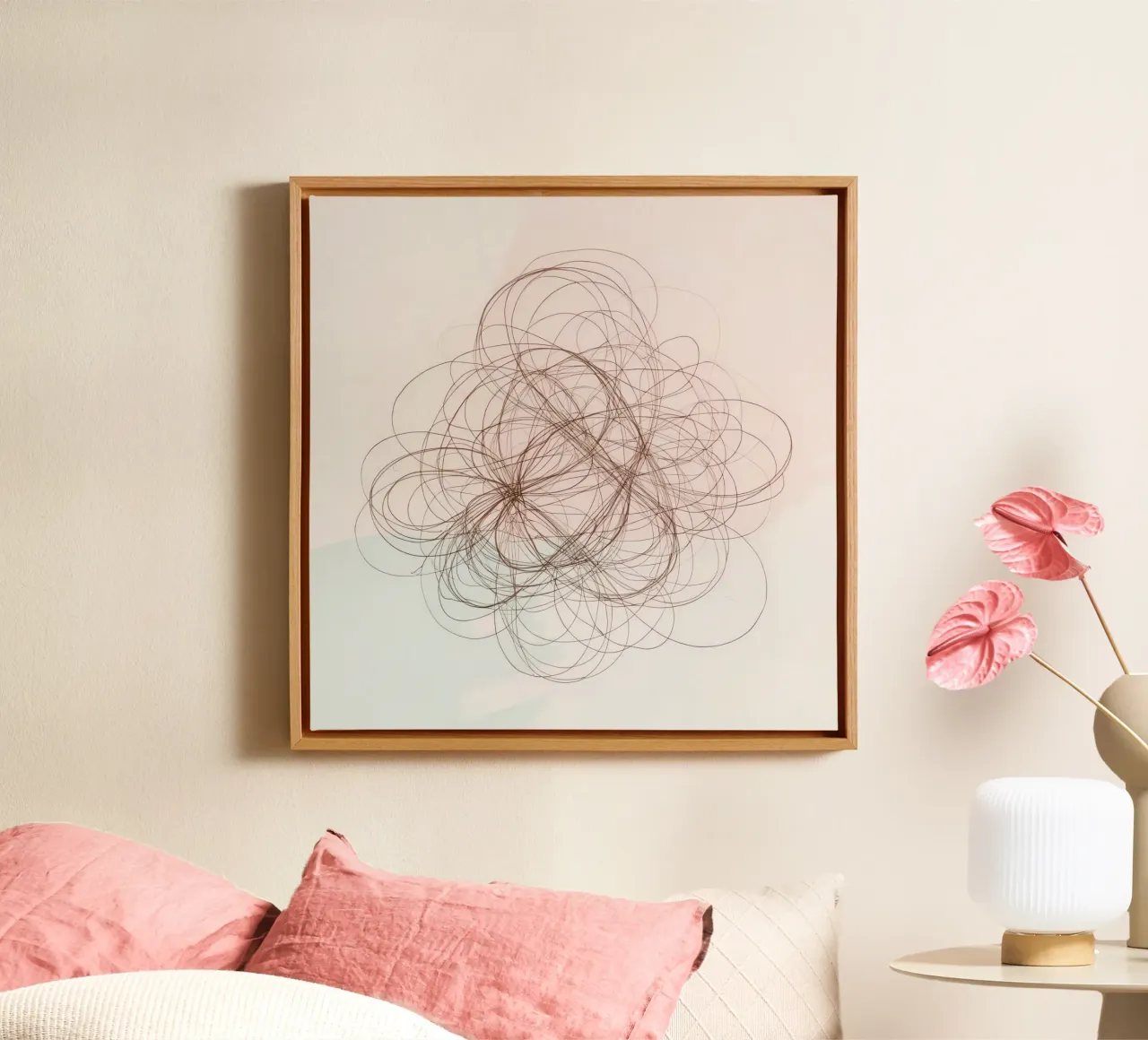 Abstract swirl of lines and curves creating a dynamic art canvas by DesignDoodle