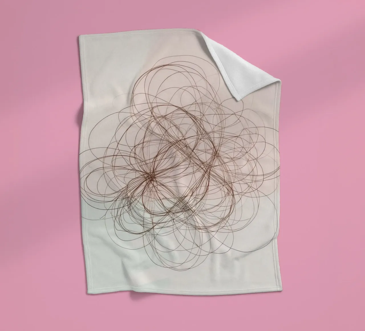 Abstract swirl of lines and curves creating a dynamic art fleece blanket by DesignDoodle