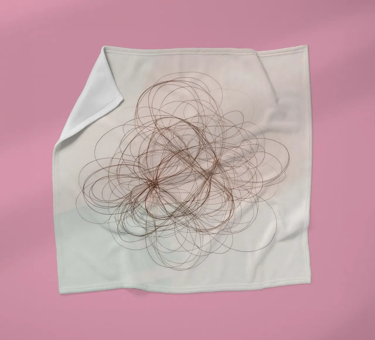 Abstract swirl of lines and curves creating a dynamic art fleece blanket by DesignDoodle