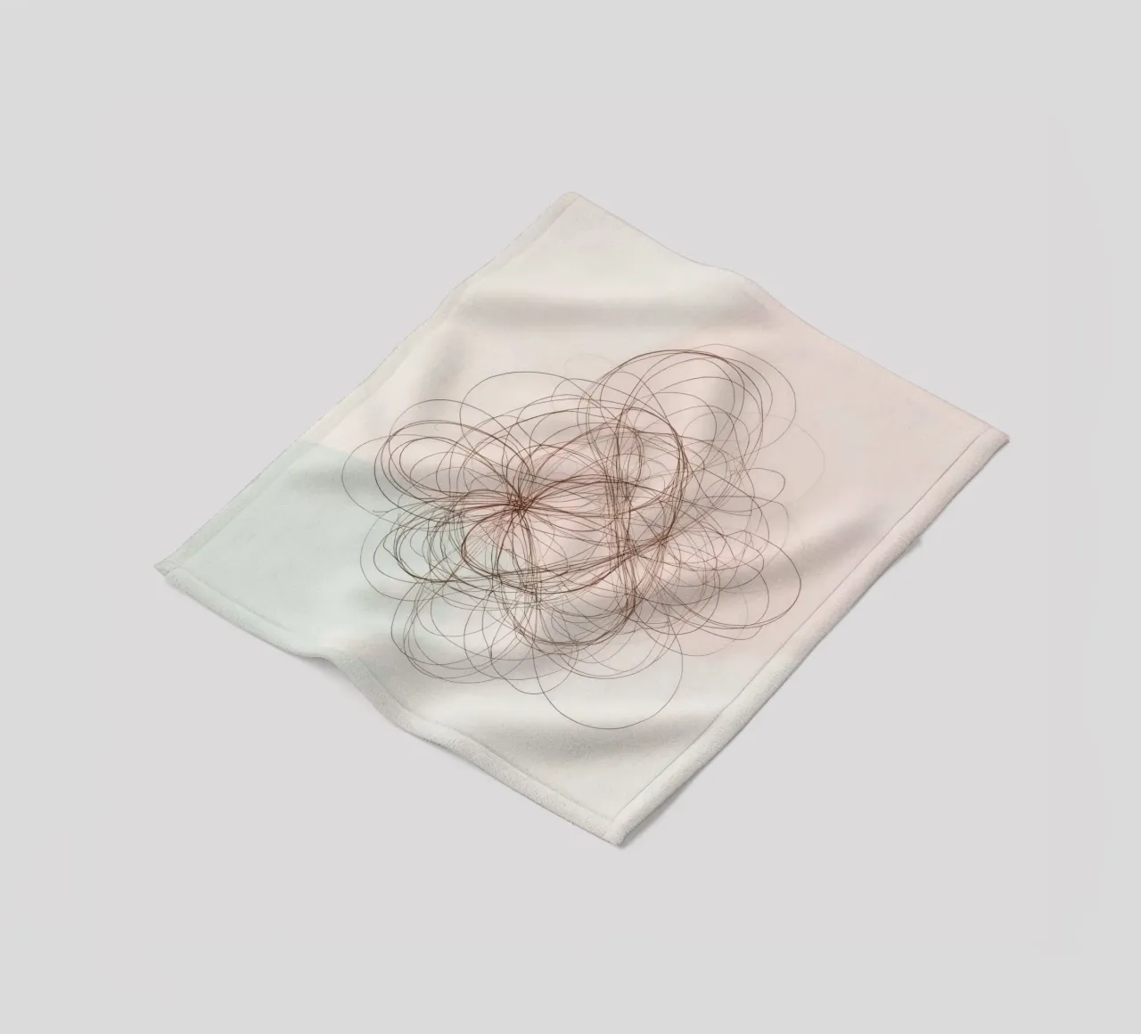 Abstract swirl of lines and curves creating a dynamic art fleece blanket by DesignDoodle