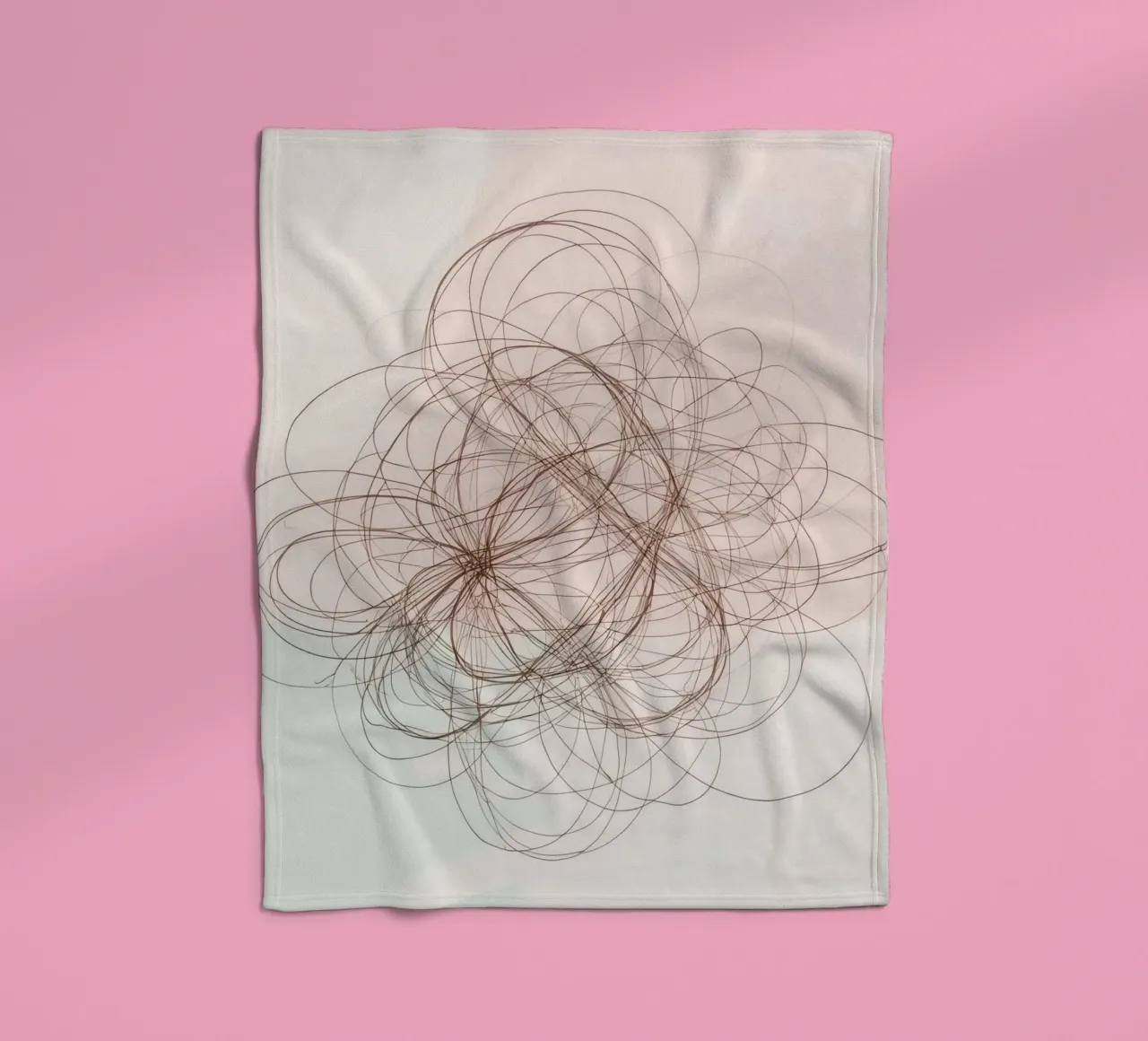 Abstract swirl of lines and curves creating a dynamic art fleece blanket by DesignDoodle