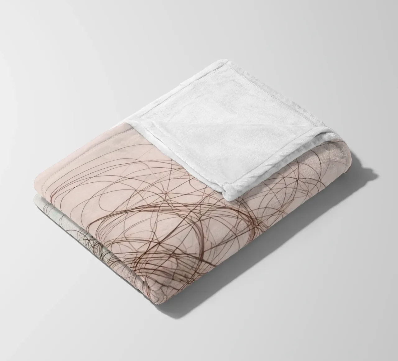 Abstract swirl of lines and curves creating a dynamic art fleece blanket by DesignDoodle