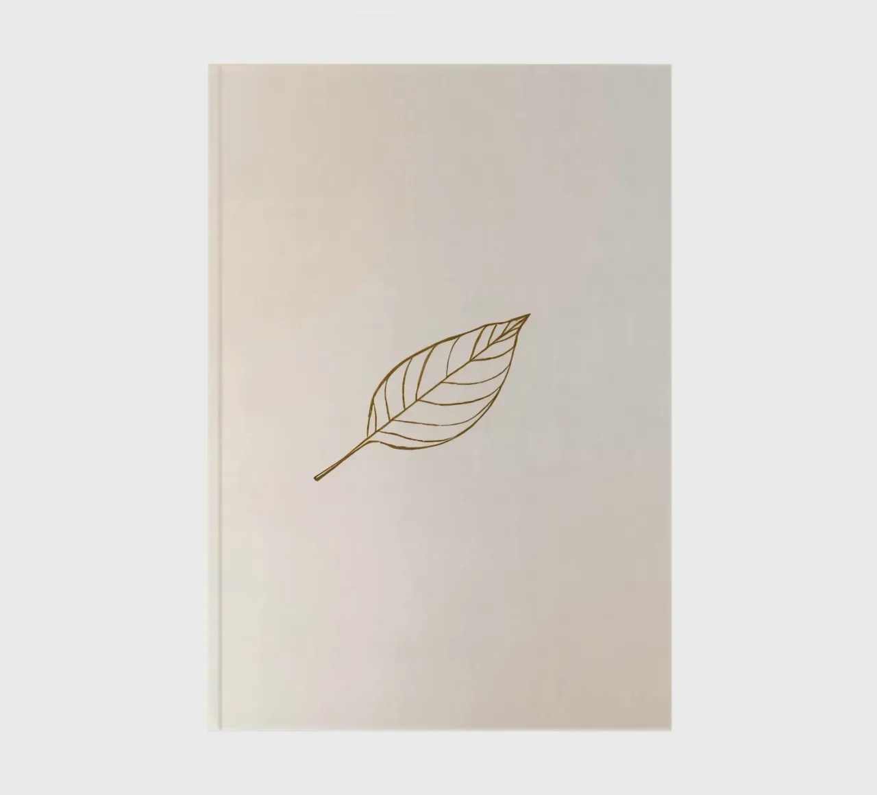 Leaf illustration on a neutral background notebook by DesignDoodle