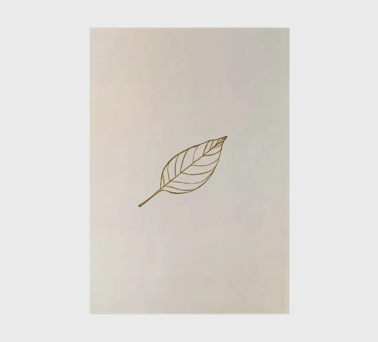 Leaf illustration on a neutral background notebook by DesignDoodle