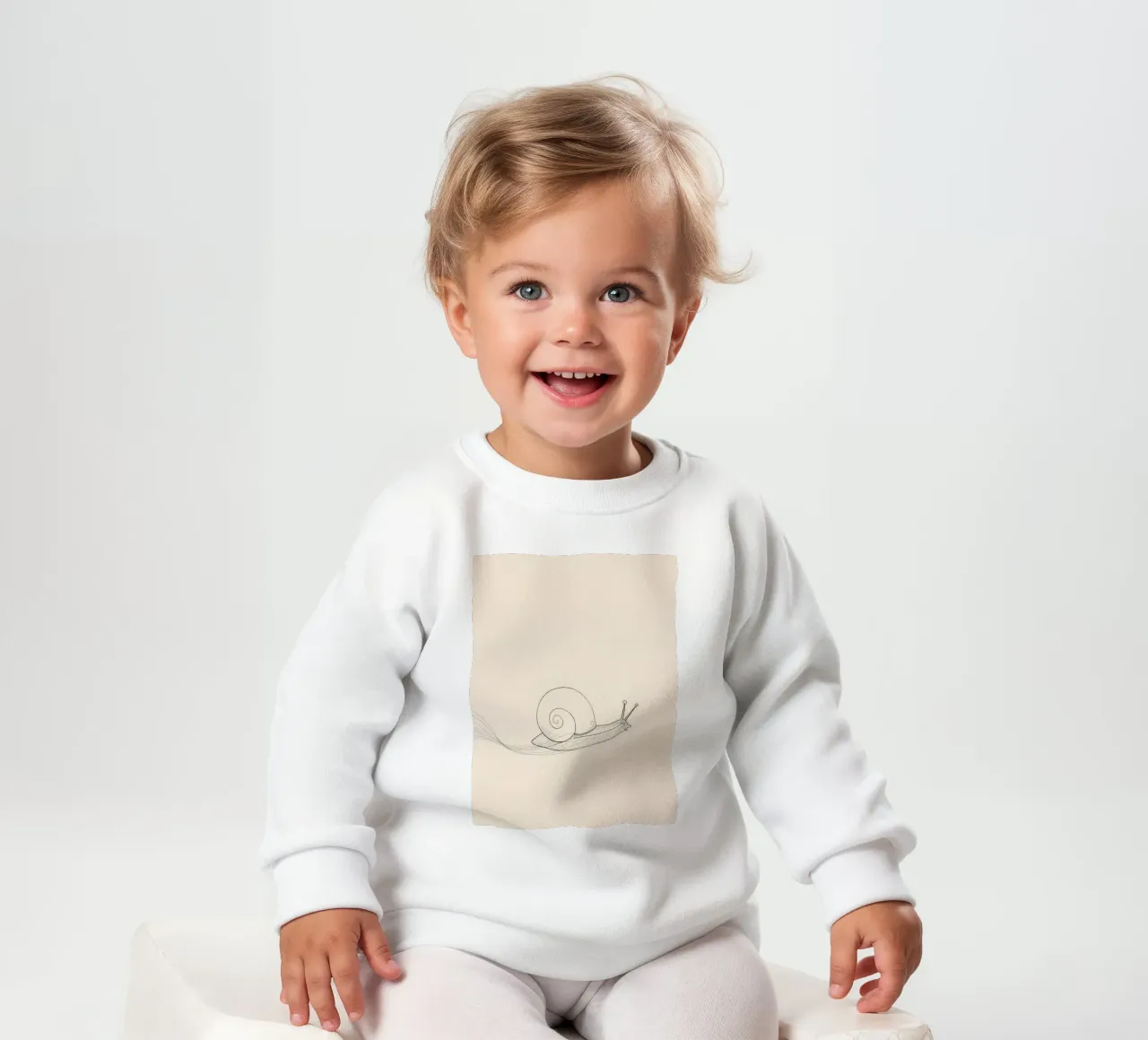 La lumaca scivola leggiadra su una superficie liscia felpa neonato da DesignDoodle