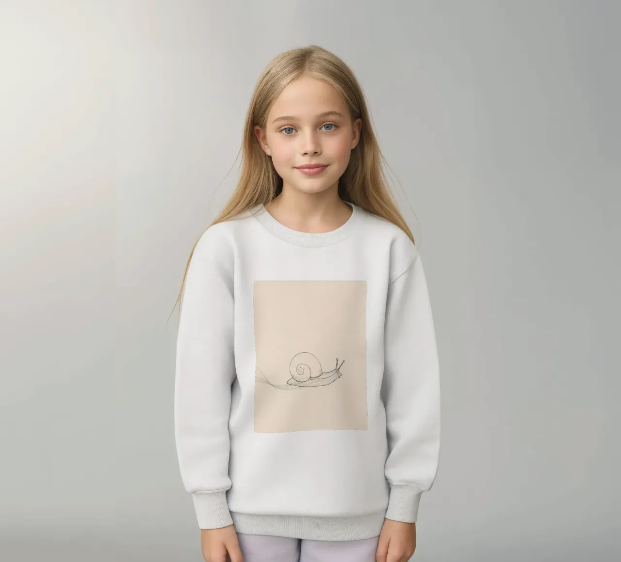 La lumaca scivola leggiadra su una superficie liscia felpa bambino da DesignDoodle