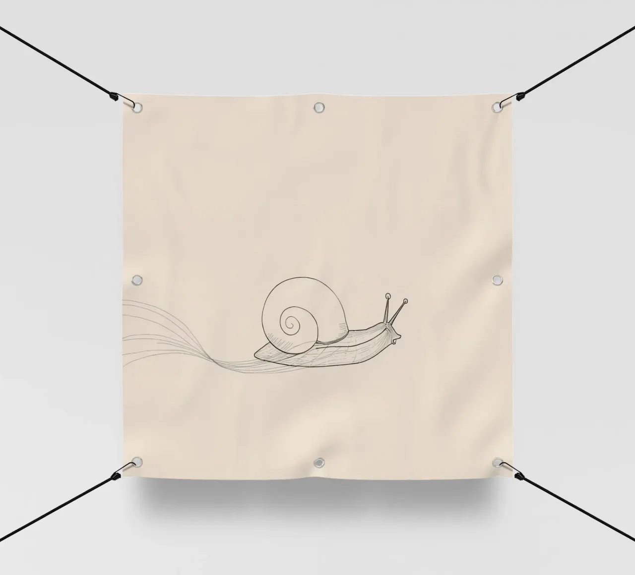 La lumaca scivola leggiadra su una superficie liscia telo in pvc da DesignDoodle