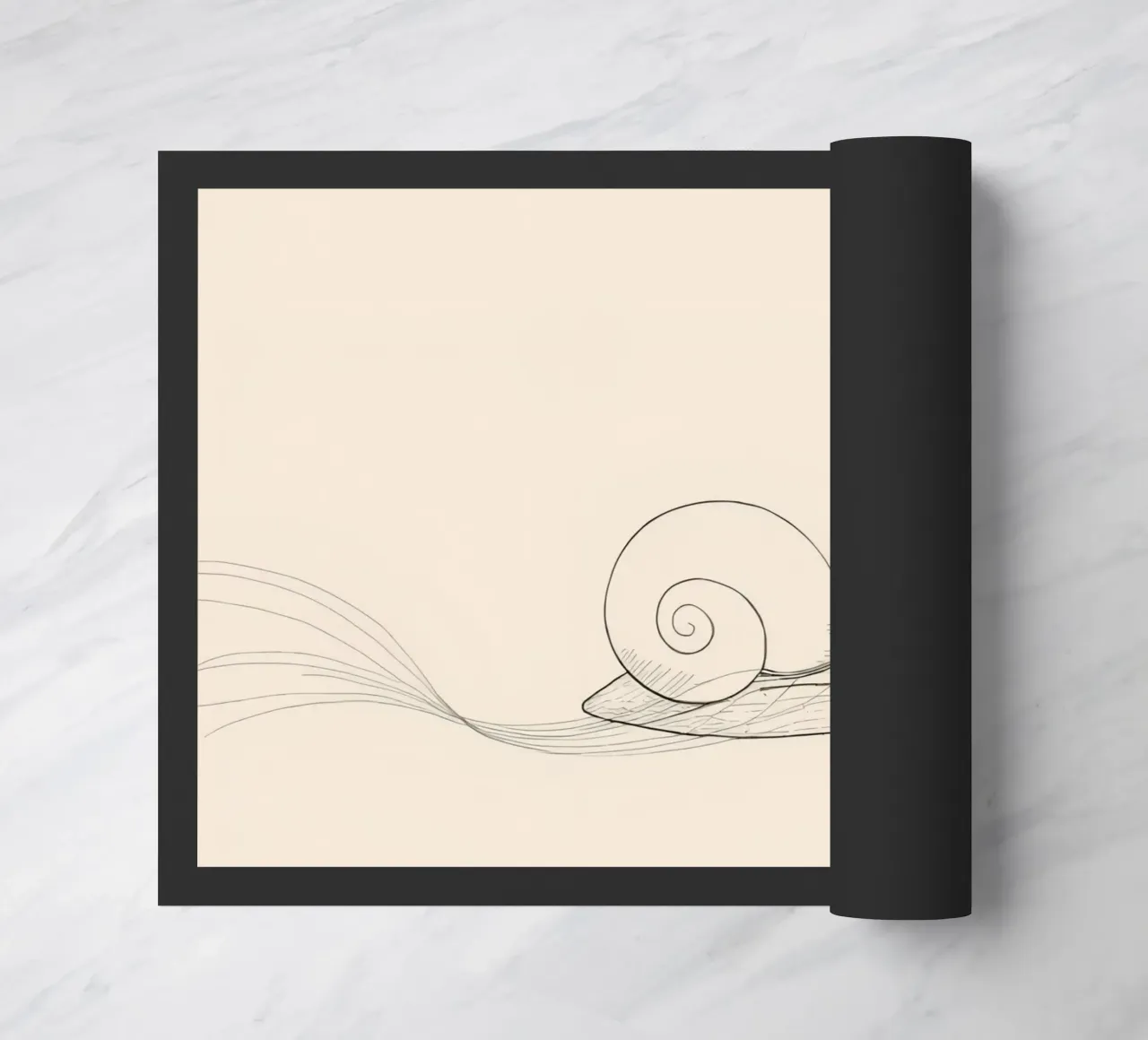 La lumaca scivola leggiadra su una superficie liscia zerbino da DesignDoodle
