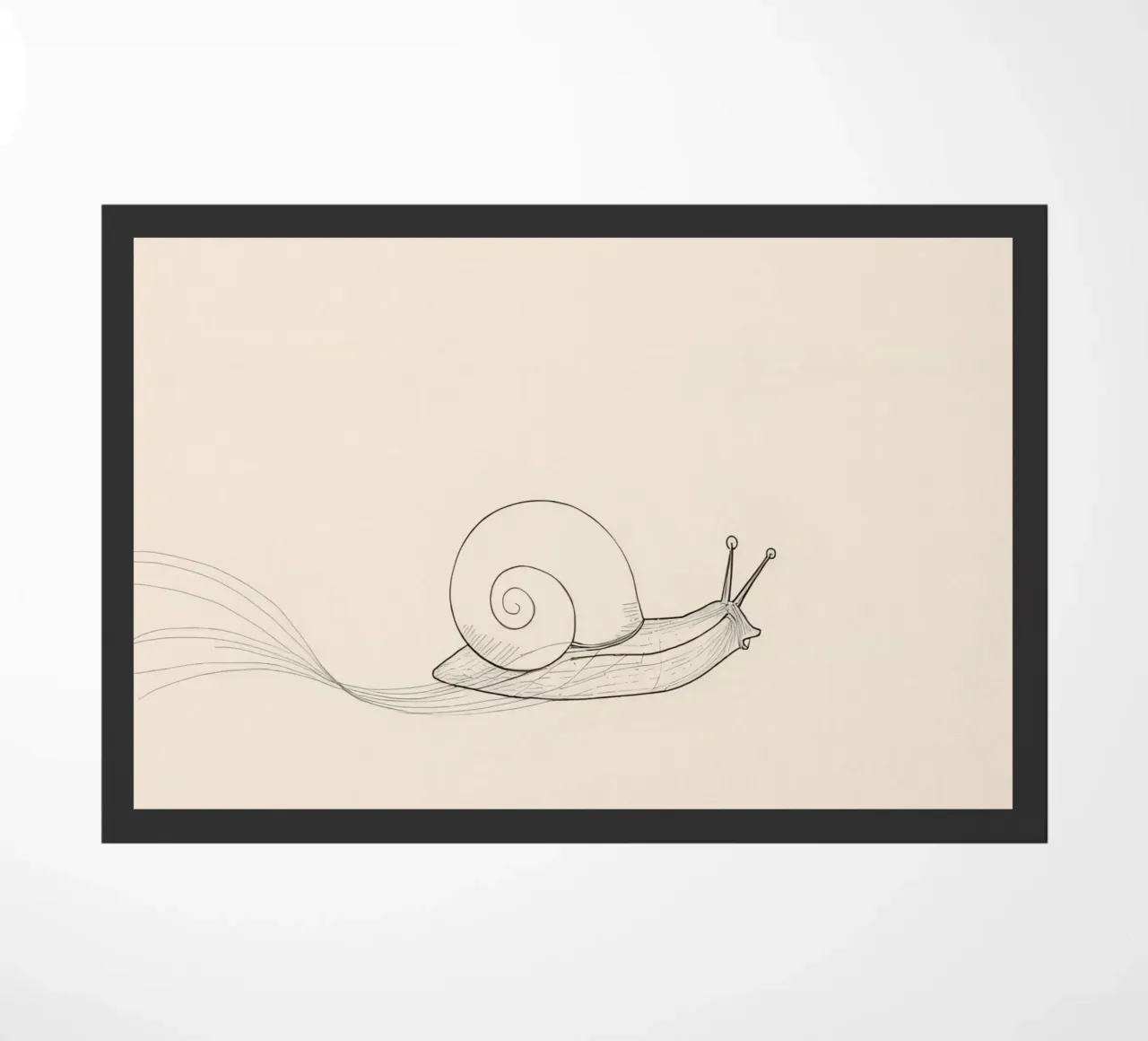 La lumaca scivola leggiadra su una superficie liscia zerbino da DesignDoodle