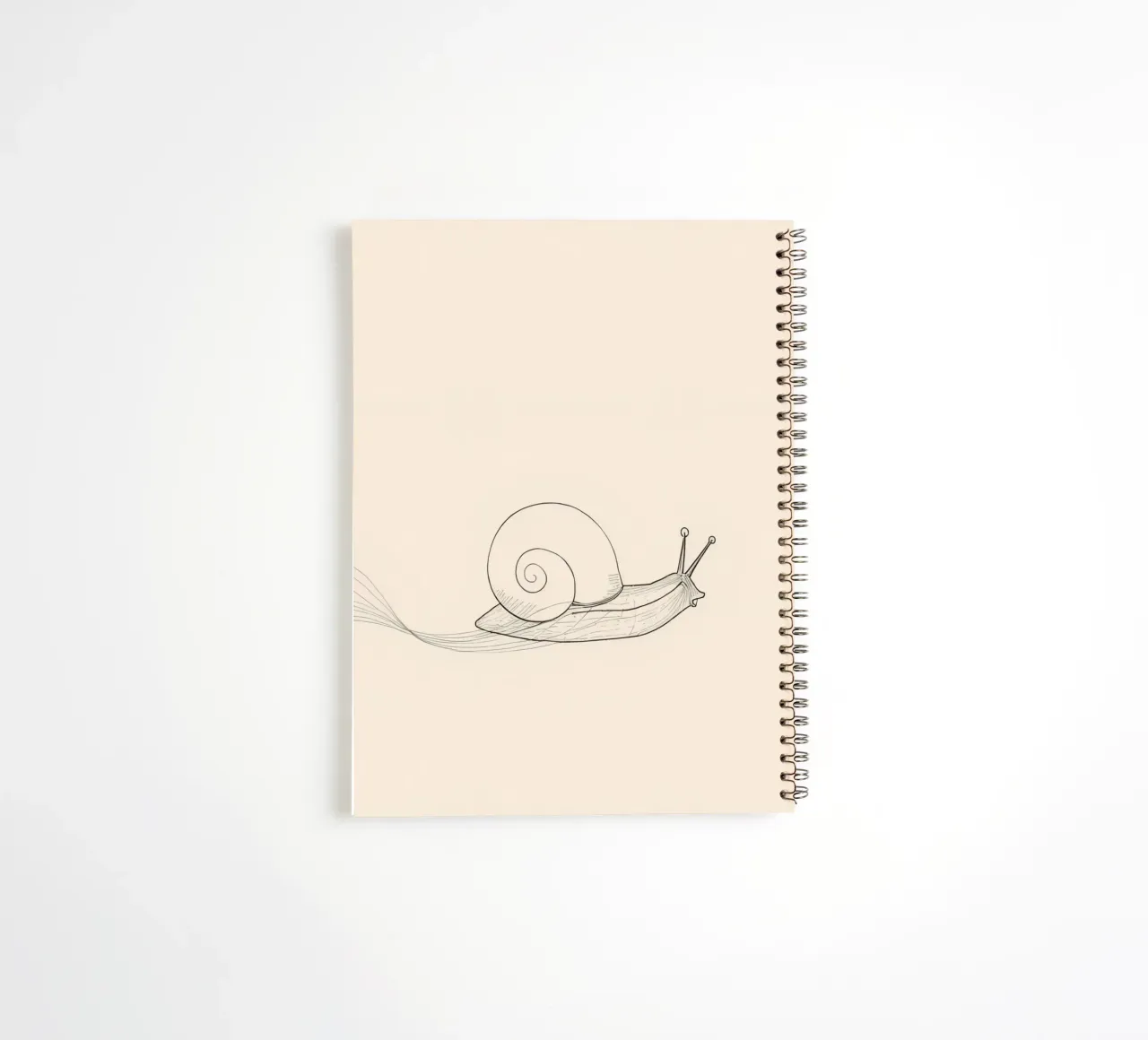 Snail glides gracefully across a smooth surface spiral notebook by DesignDoodle