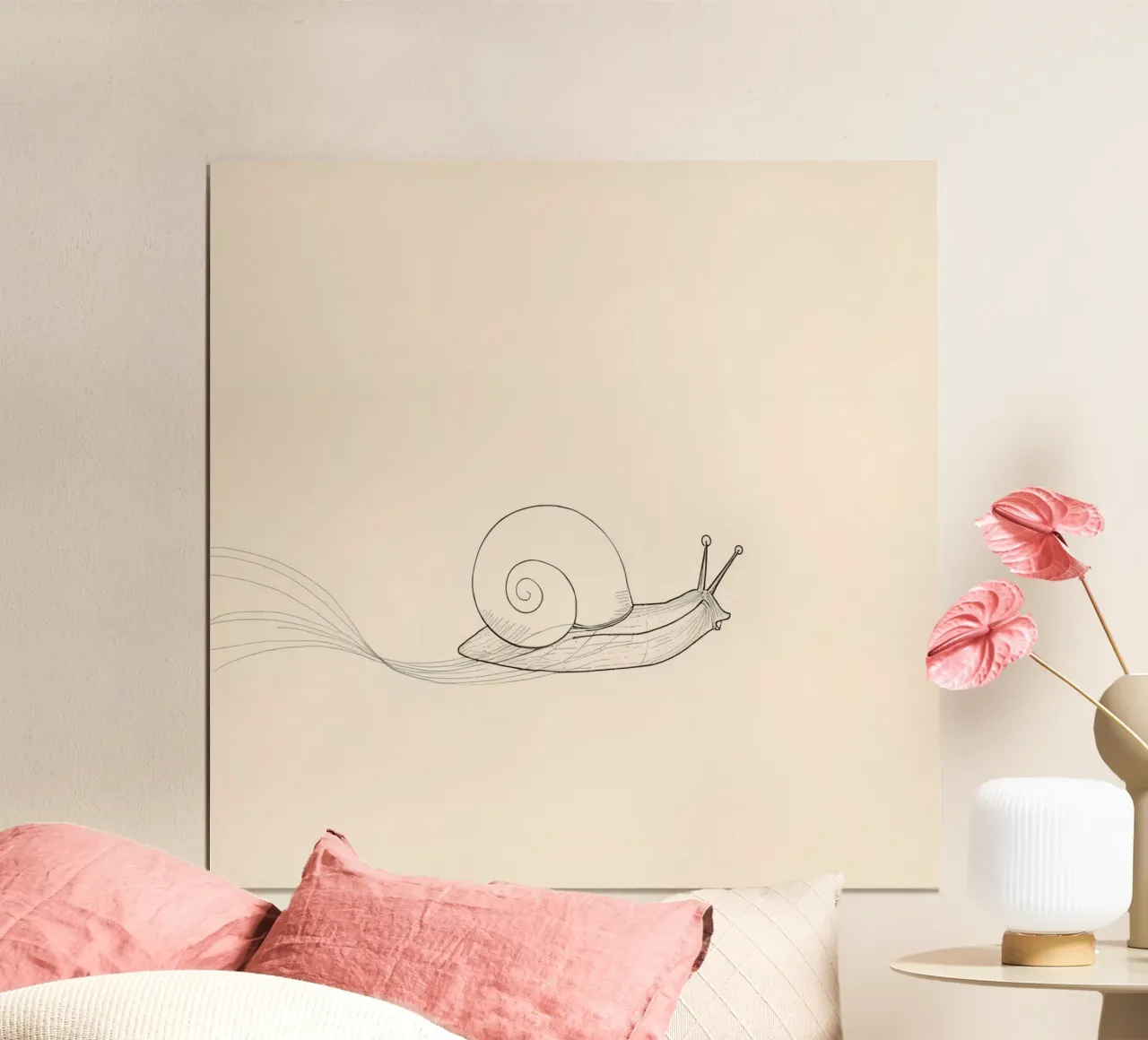 La lumaca scivola leggiadra su una superficie liscia carta hahnemühle da DesignDoodle